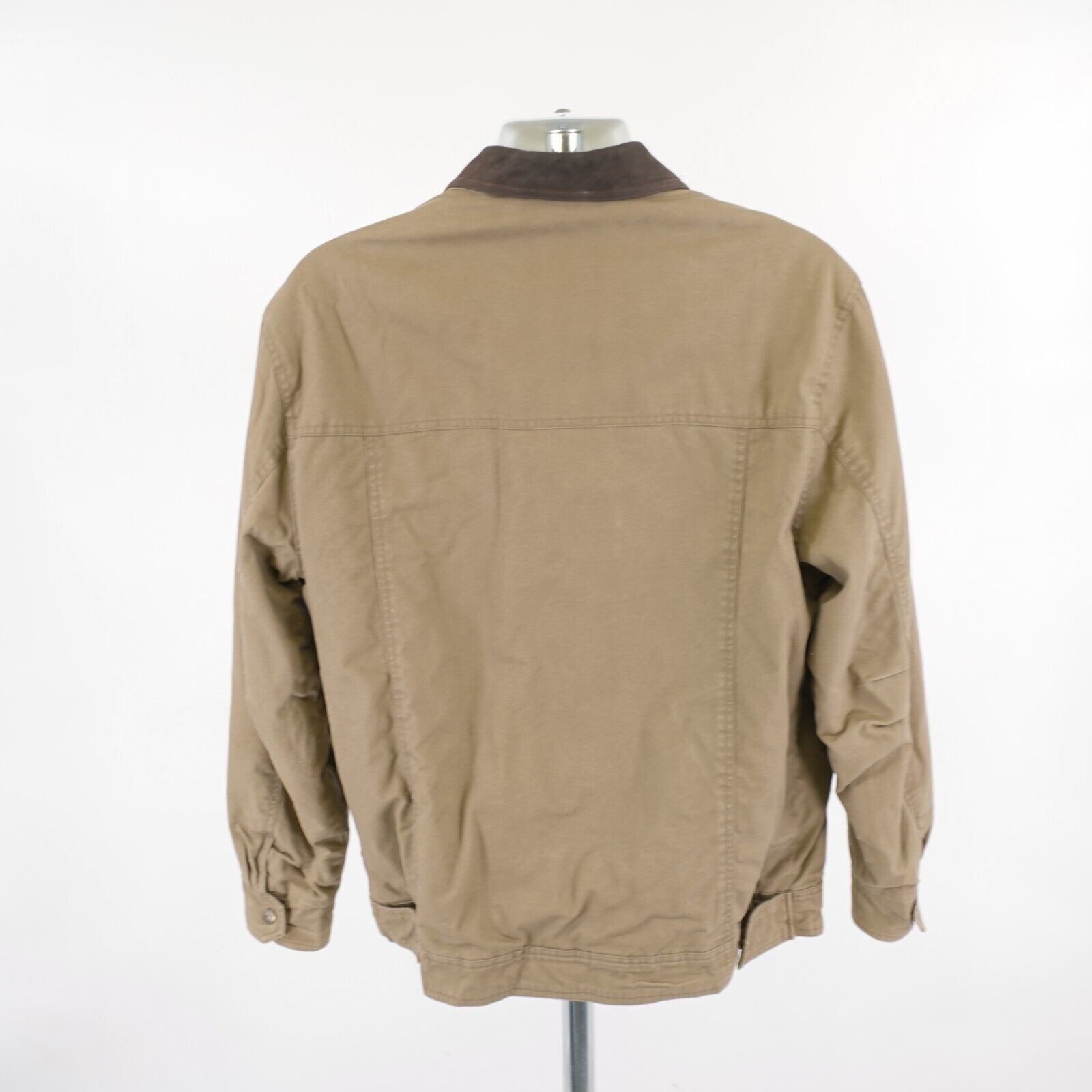 St. Johns Bay St John's Bay Medium Brown Faux Leather Collar Zip Jacket Fl Size US M / EU 48-50 / 2 - 8 Thumbnail