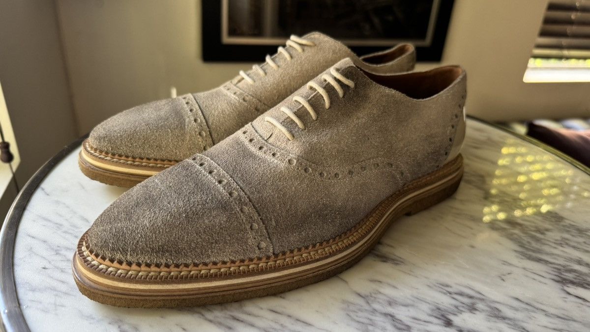 Louis Vuitton Suede Richelieu with Stacked Sole Size US 9 / EU 42 - 4 Thumbnail