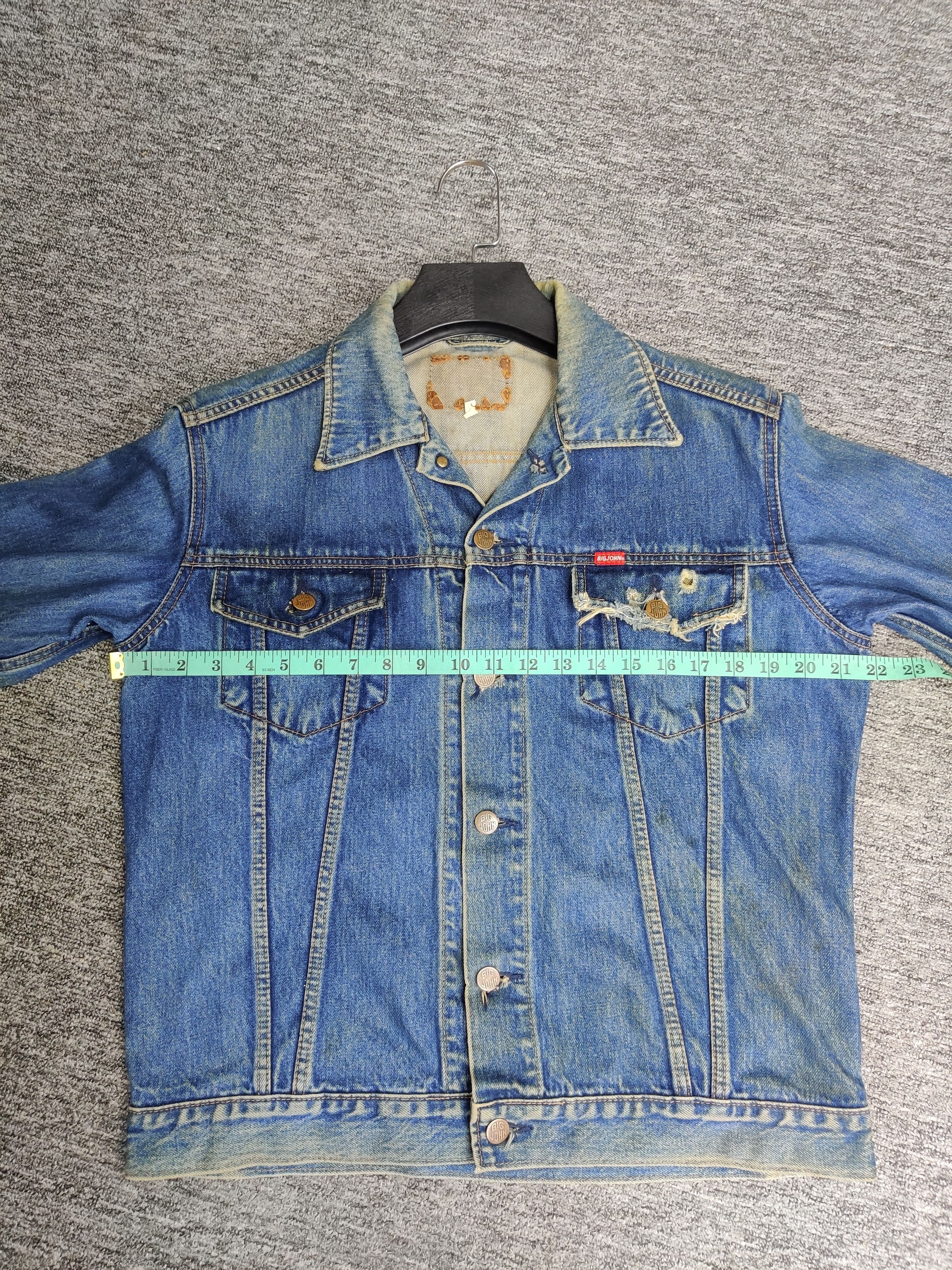 Big John Vintage 90s Big John Distressed Trucker Denim Jacket Size US M / EU 48-50 / 2 - 14 Thumbnail
