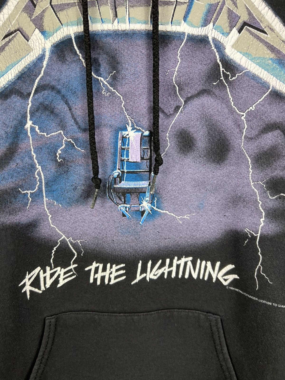 Metallica Vintage 1994 Metallica ride the lightning hoodie giant fotl Size US M / EU 48-50 / 2 - 11 Thumbnail