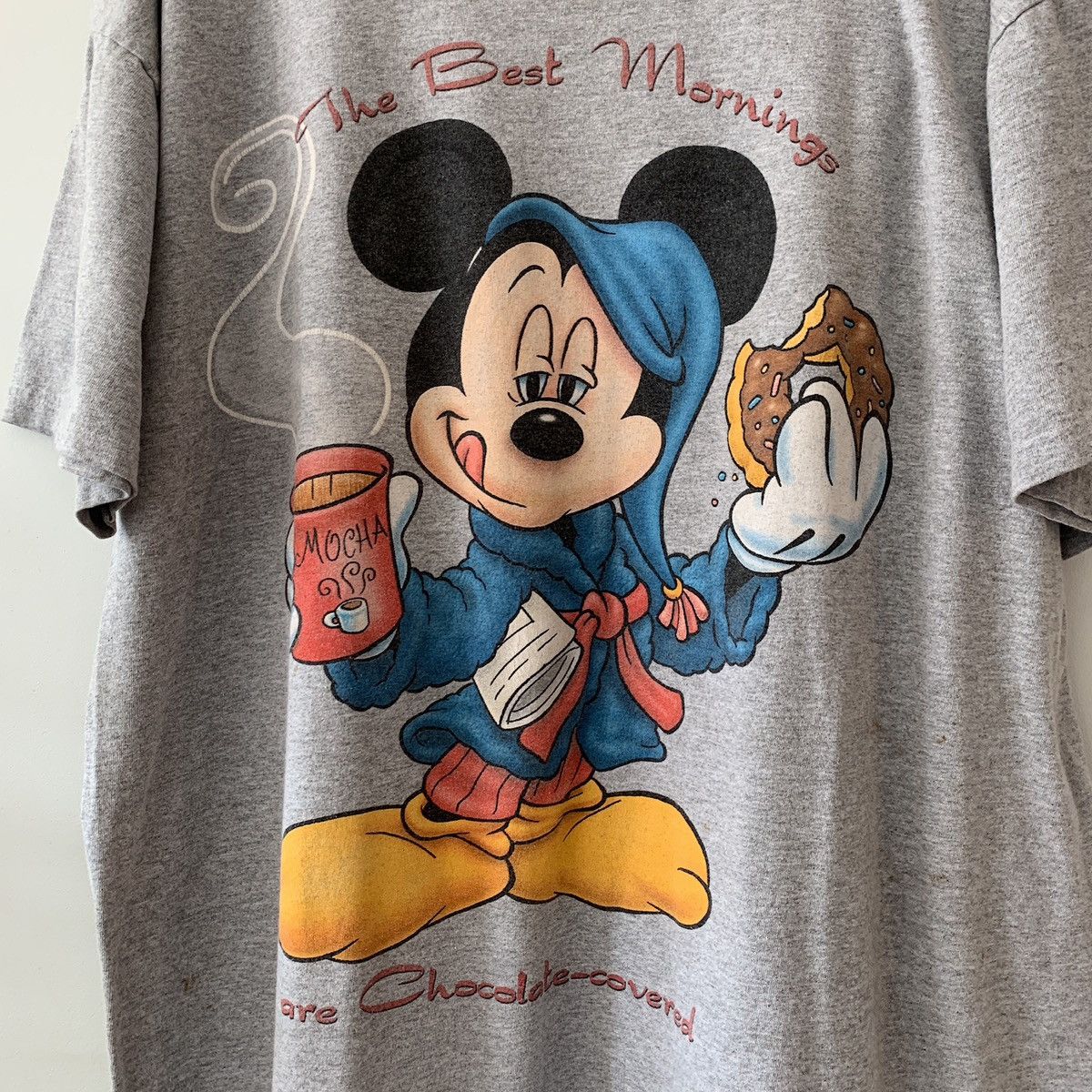 Disney × Mickey Mouse × Vintage Vintage MIckey Mouse Disneyland Coffee Mornings T shirt 90s y2k Size US XXL / EU 58 / 5 - 2 Thumbnail