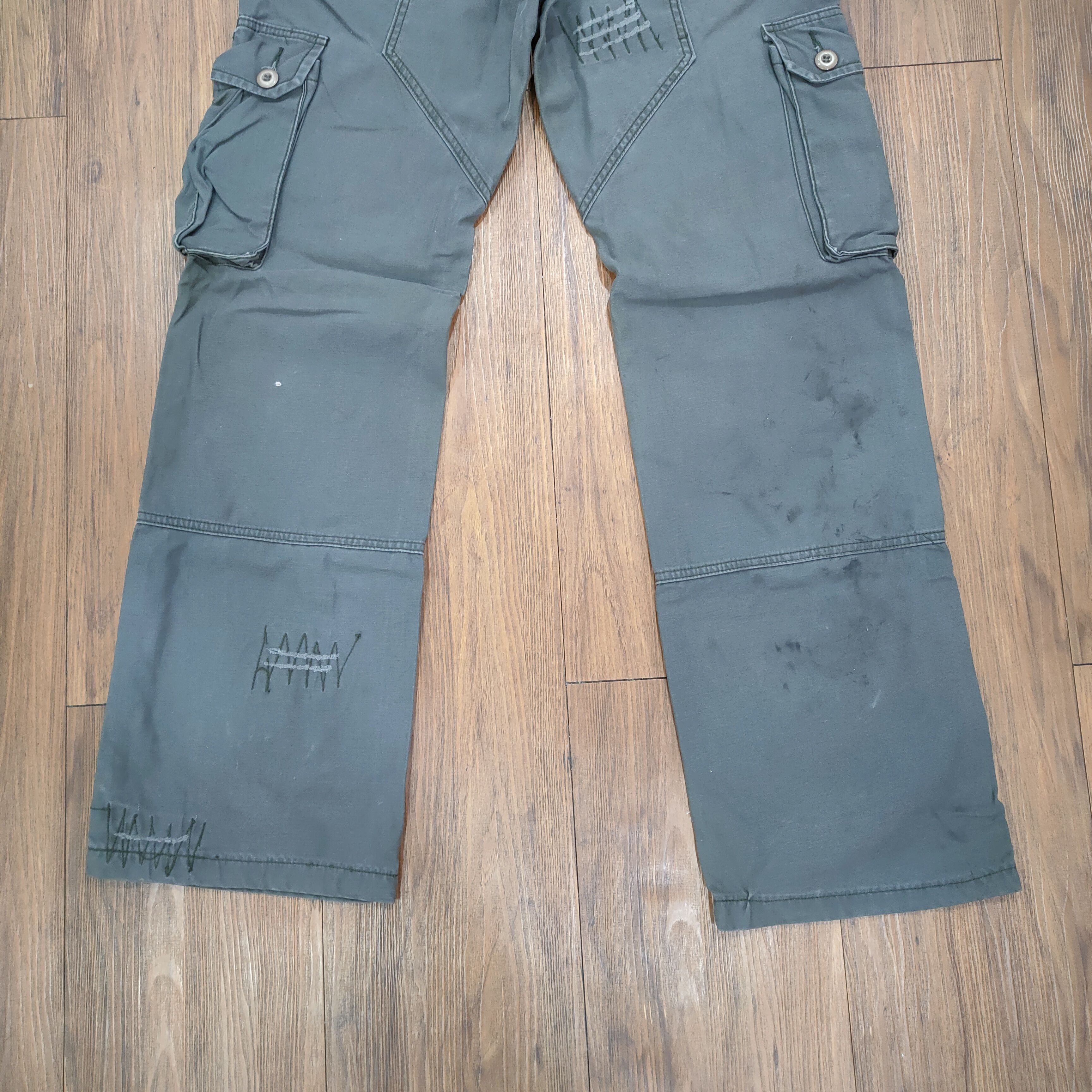 Japanese Brand PRODIGY BONDAGE FLARE CARGO PANTS Size US 30 / EU 46 - 8 Thumbnail
