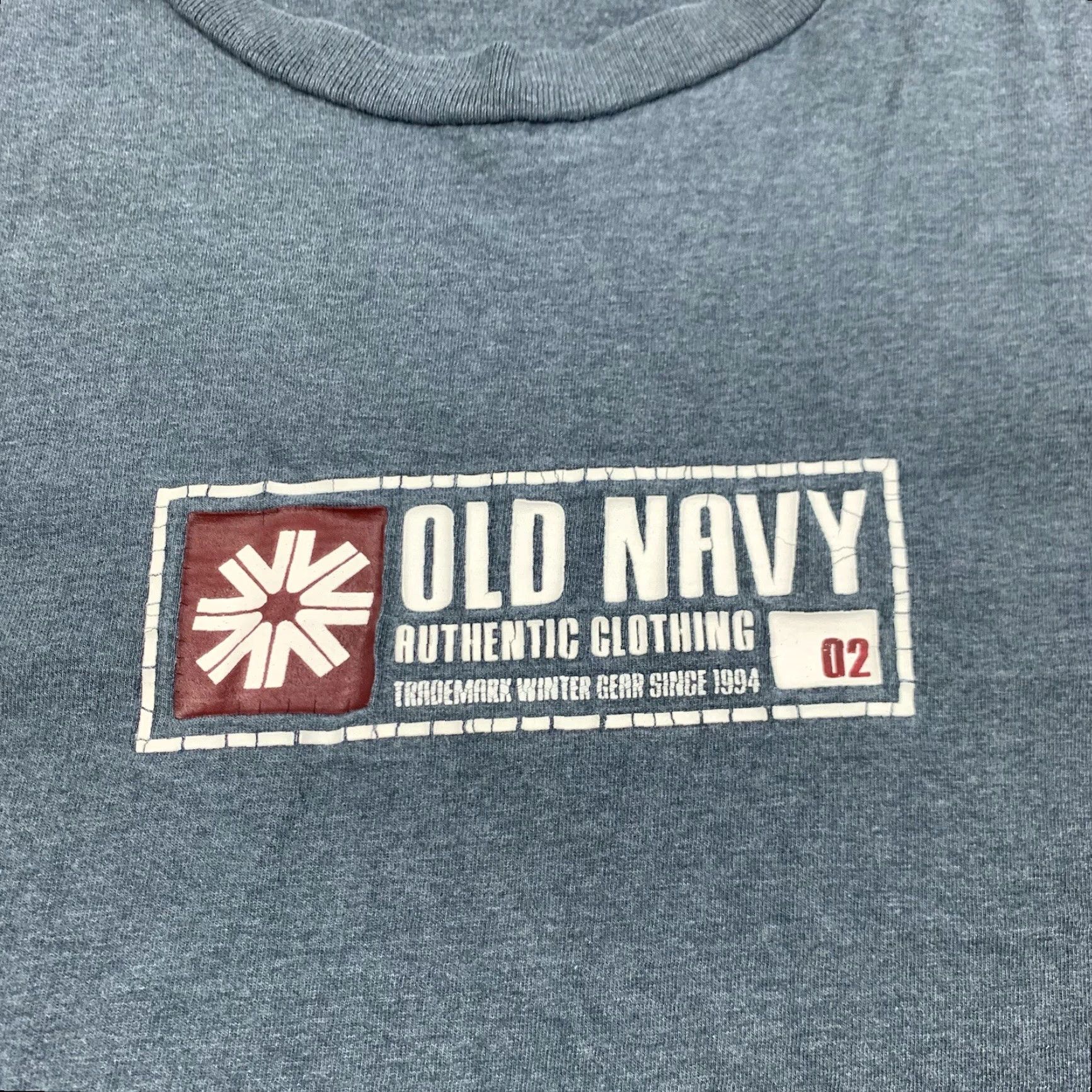 Old Navy VINTAGE Old Navy Shirt Adult XL Gray Logo USA Grunge 2000s Crew Neck Long Sleeve T-Shirt Mens Size US XL / EU 56 / 4 - 2 Thumbnail