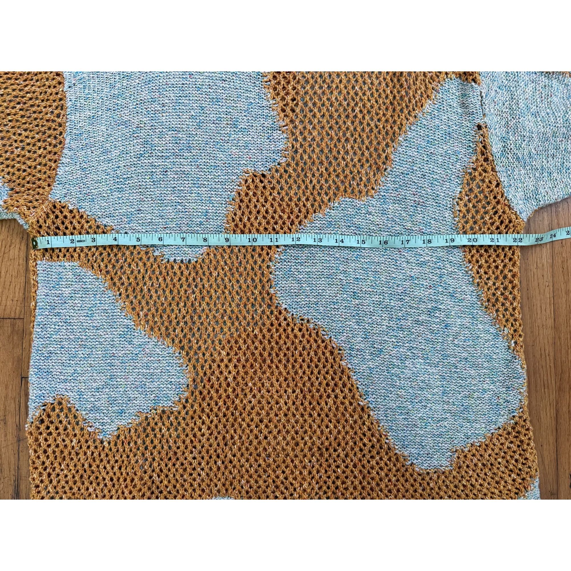 The Elder Statesman The Elder Statesman Patchwork Cotton Net Sweater – Hand-Croc Size US M / EU 48-50 / 2 - 6 Thumbnail