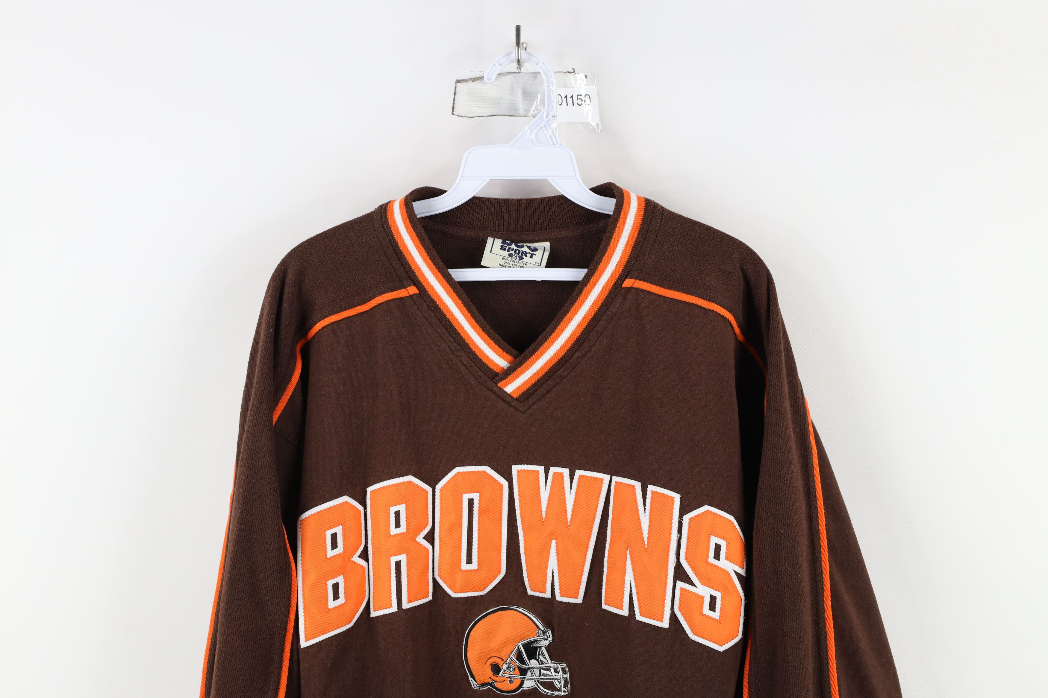 Vintage Vintage 90s Cleveland Football Long Sleeve T-Shirt Brown Size US XL / EU 56 / 4 - 2 Thumbnail