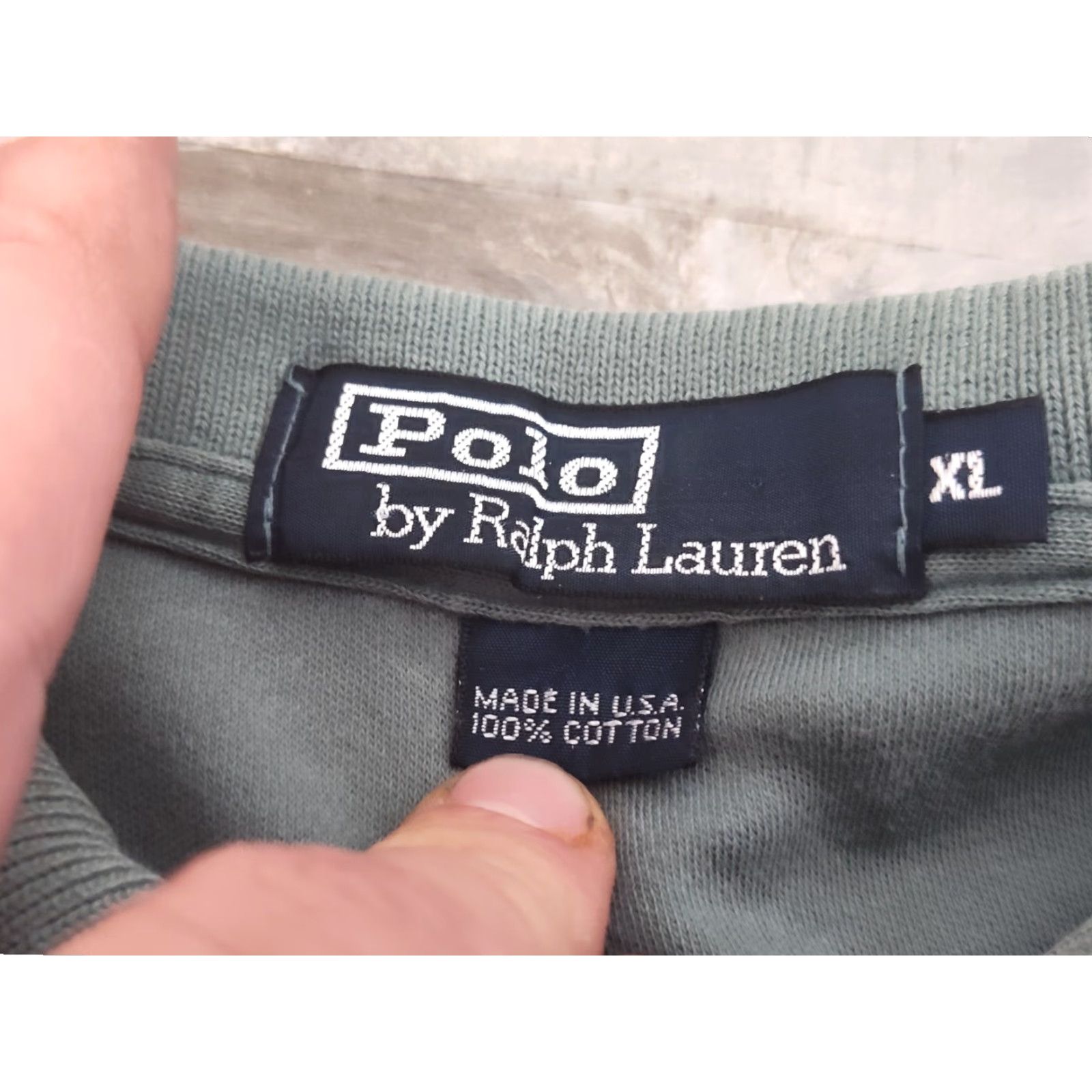 Polo Ralph Lauren Vintage Polo Ralph Lauren Men's Green Short Sleeve Polo Shirt XL Made in USA 90s Classic Casual Golf Size US XL / EU 56 / 4 - 6 Thumbnail
