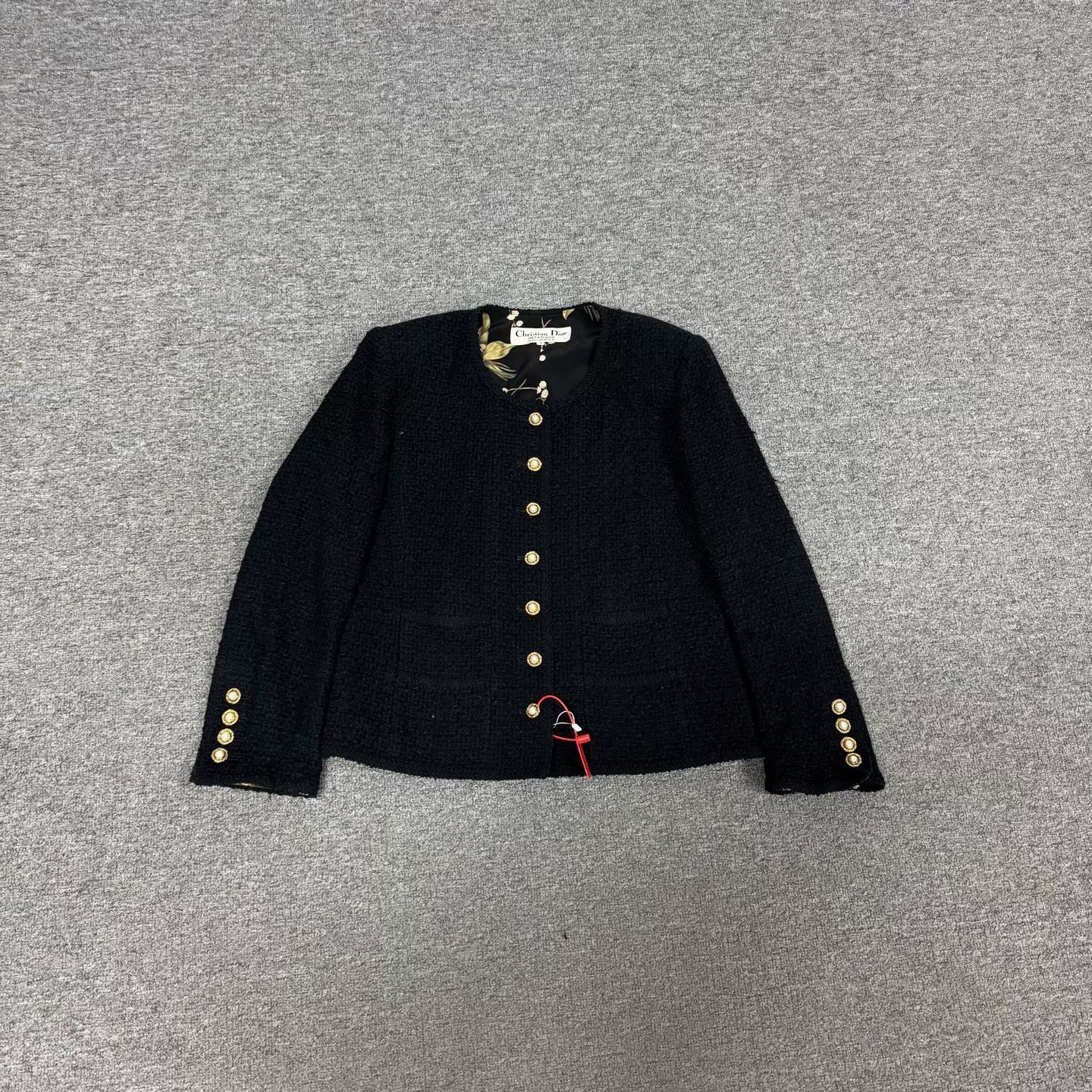 Dior Dior Gold Button Single-Breasted Tweed Jacket Size M / US 6-8 / IT 42-44 - 1 Thumbnail
