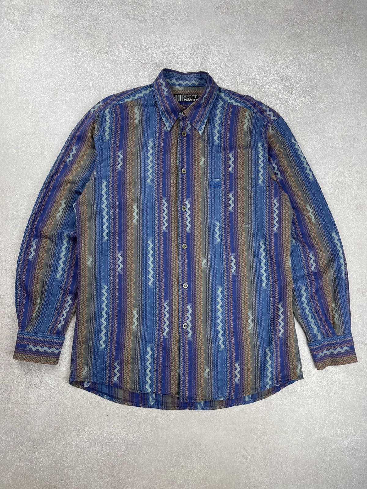 Missoni Vintage Missoni Sport Long Sleeve Shirt Size 52 Size US L / EU 52-54 / 3 - 1 Thumbnail