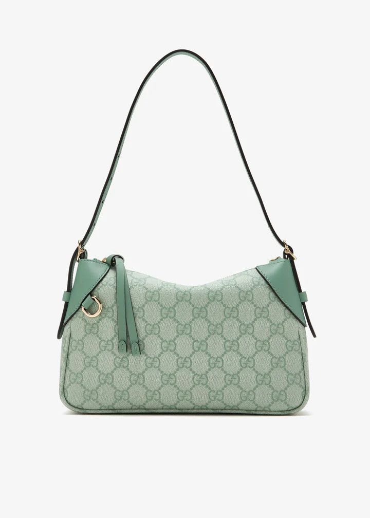 Gucci o1la5ras0526 Size: OS / GG Emblem Small Shoulder Bag Green Size ONE SIZE - 1 Thumbnail