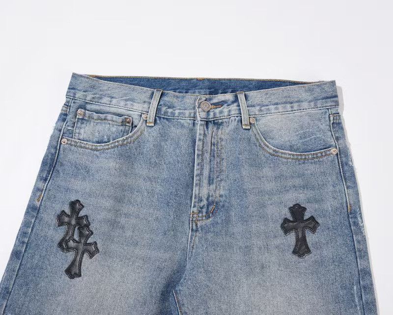 Vintage Blue street retro cross patch denim shorts y2k Size US 32 / EU 48 - 3 Thumbnail