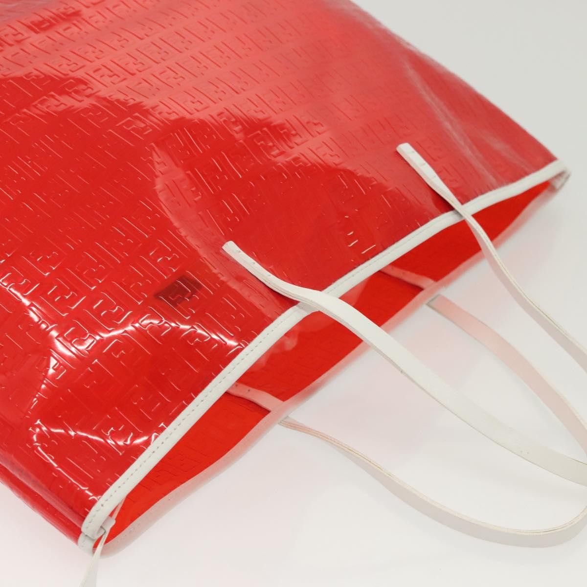 Fendi FENDI Zucchino Tote Bag Vinyl Red White Size ONE SIZE - 6 Thumbnail
