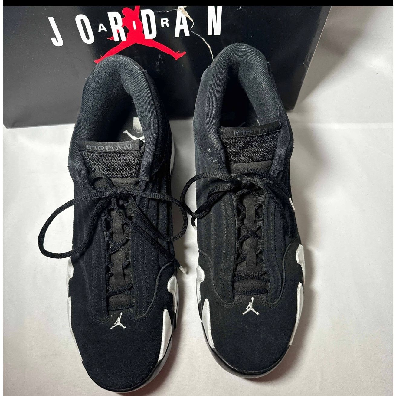 Jordan Brand × Nike Size 12 - Nike Air Jordan 14 Retro Black White Men's Shoes Size US 12 / EU 45 - 4 Thumbnail