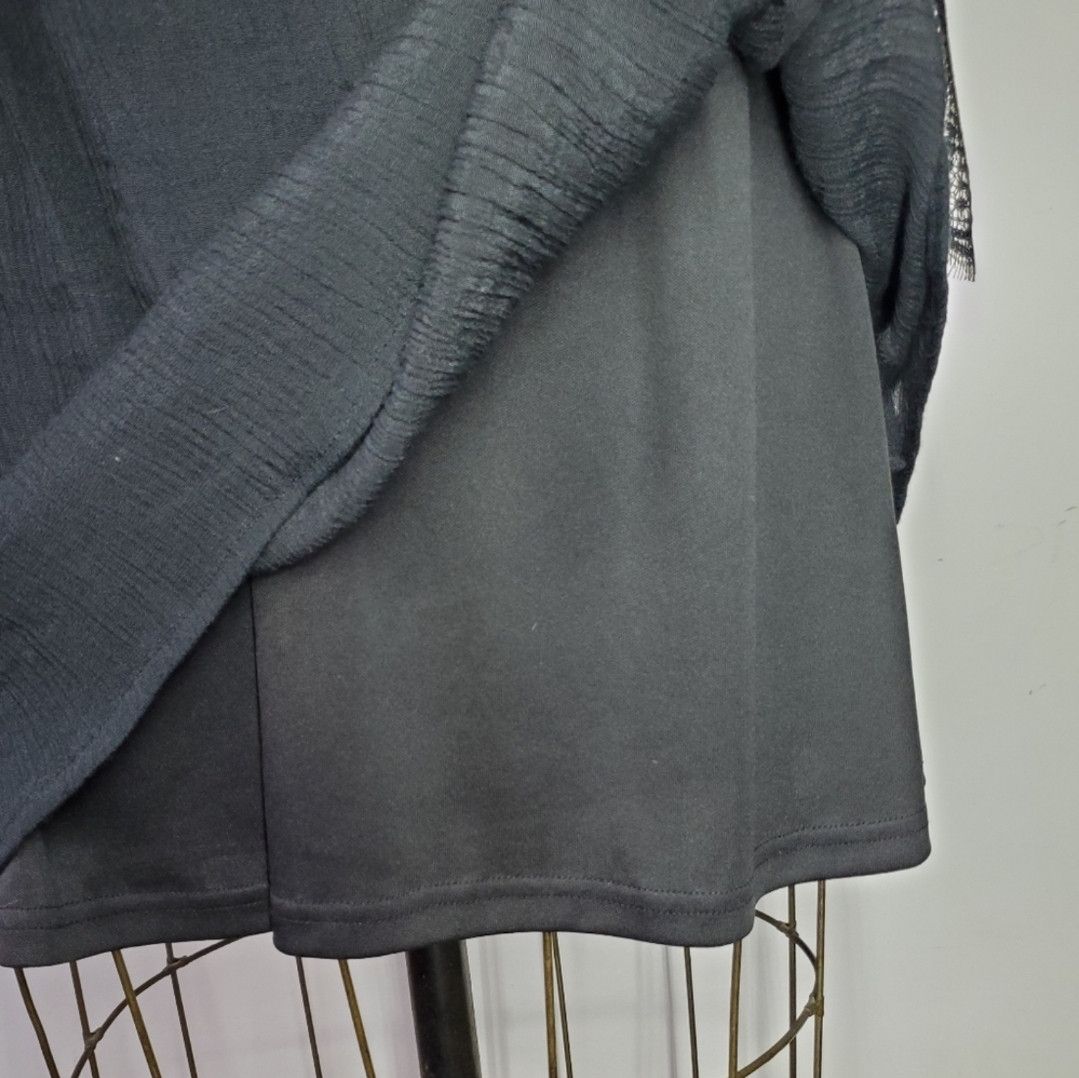 Other BaeVely S/M Dress Black Mini Lace Long Sleeve Empire Lined Size S / US 4 / IT 40 - 6 Thumbnail