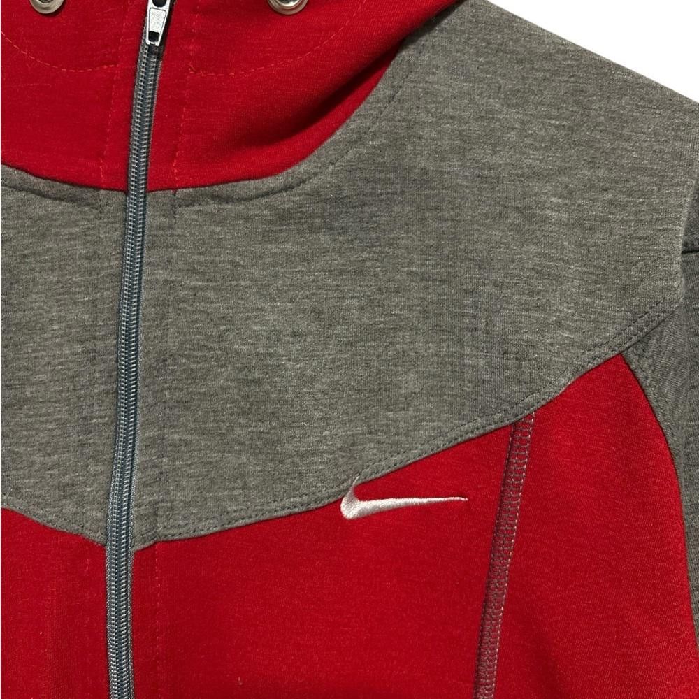 Designer Nike Size XL Red and Grey Zip-Up Hoodie Size M / US 6-8 / IT 42-44 - 2 Thumbnail