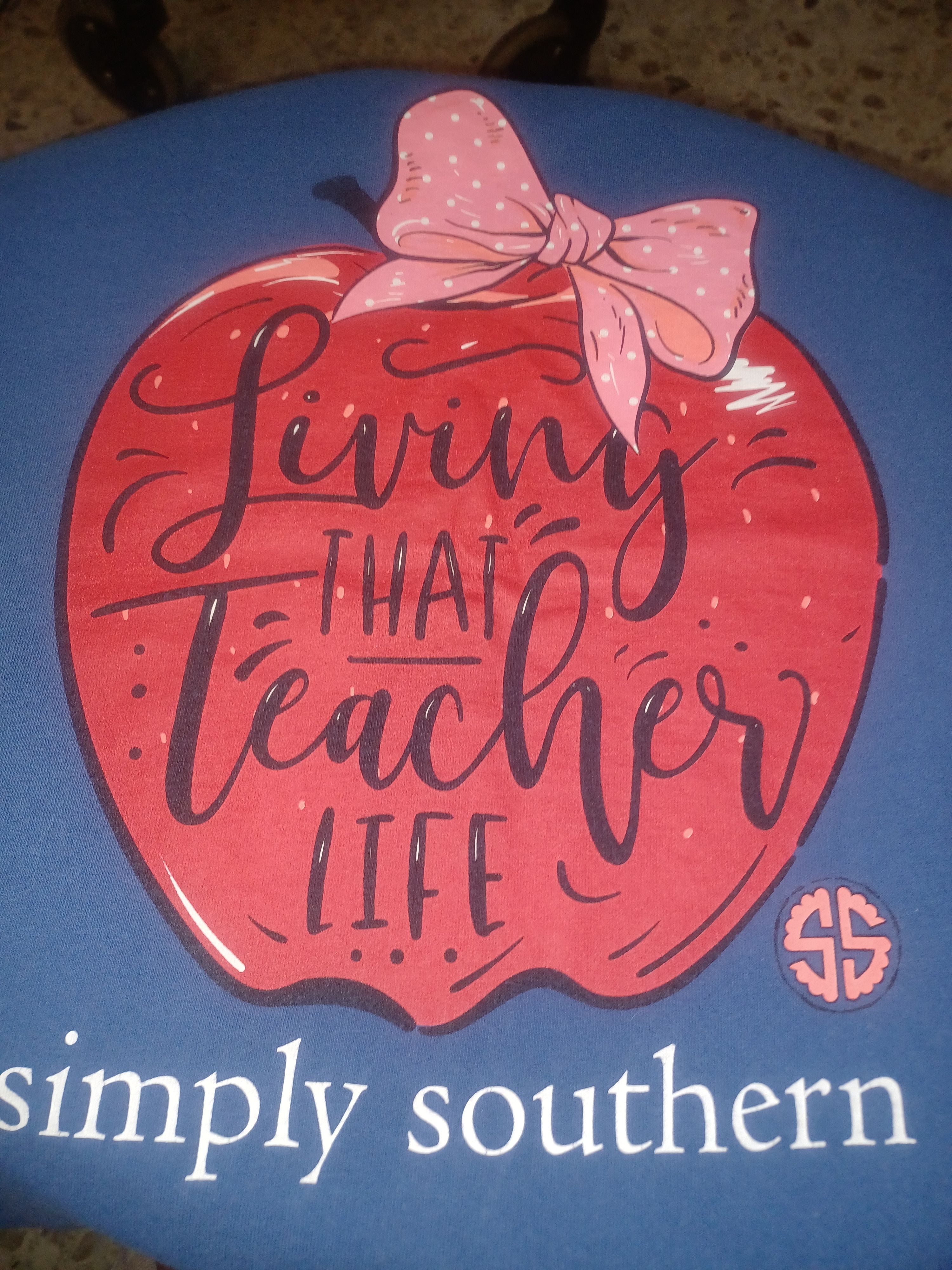 Other Simply Southern Teacher Woman's Graphic Tee Medium Blue Size M / US 6-8 / IT 42-44 - 2 Thumbnail