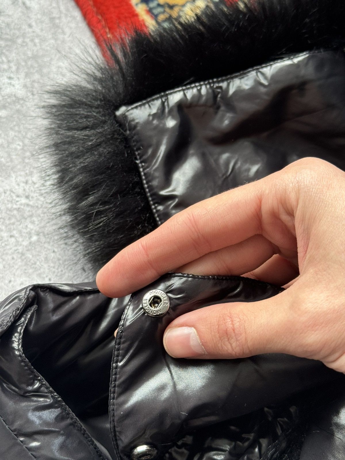 Moncler Moncler fur hood black puffer Size ONE SIZE - 10 Thumbnail