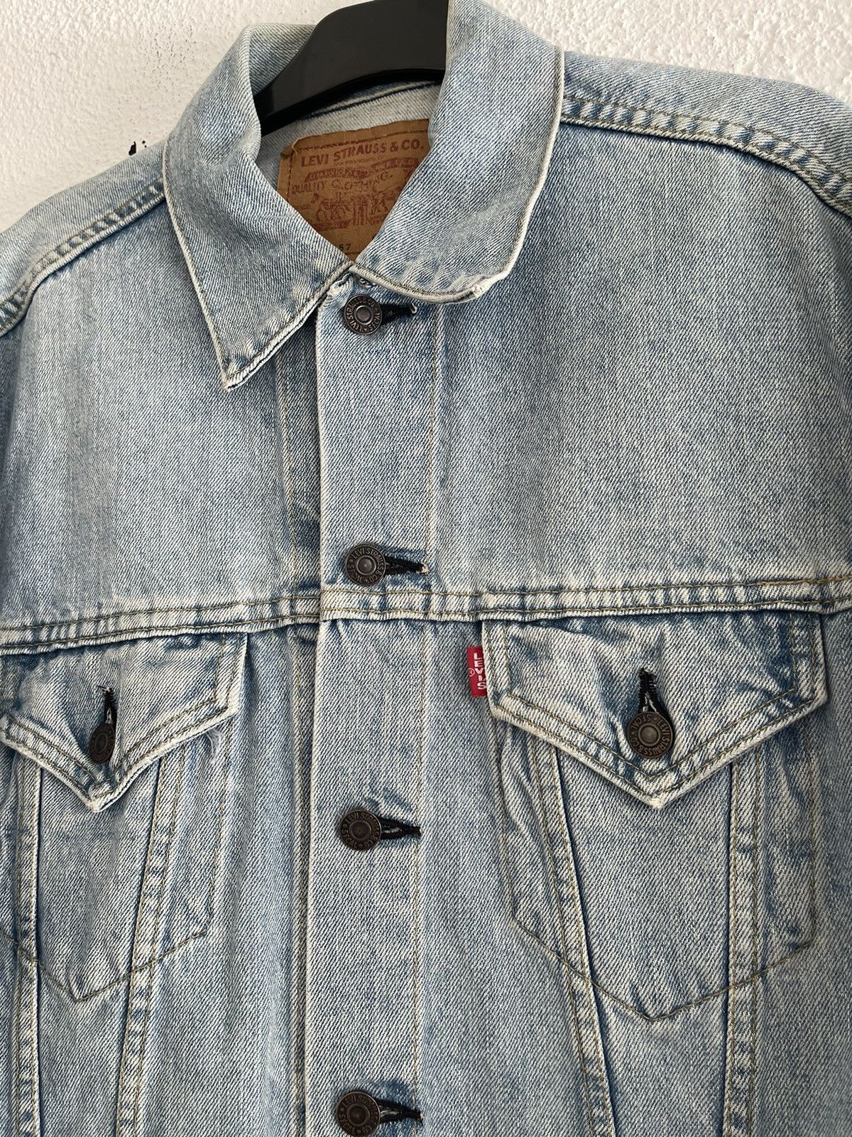 Levi's Vintage Levis 71557 Big E Denim Jacket Size US M / EU 48-50 / 2 - 3 Thumbnail