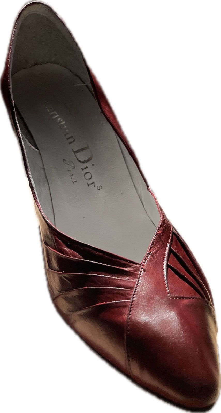 Dior Vintage red leather Dior heels Size US 5.5 / IT 35.5 - 6 Thumbnail