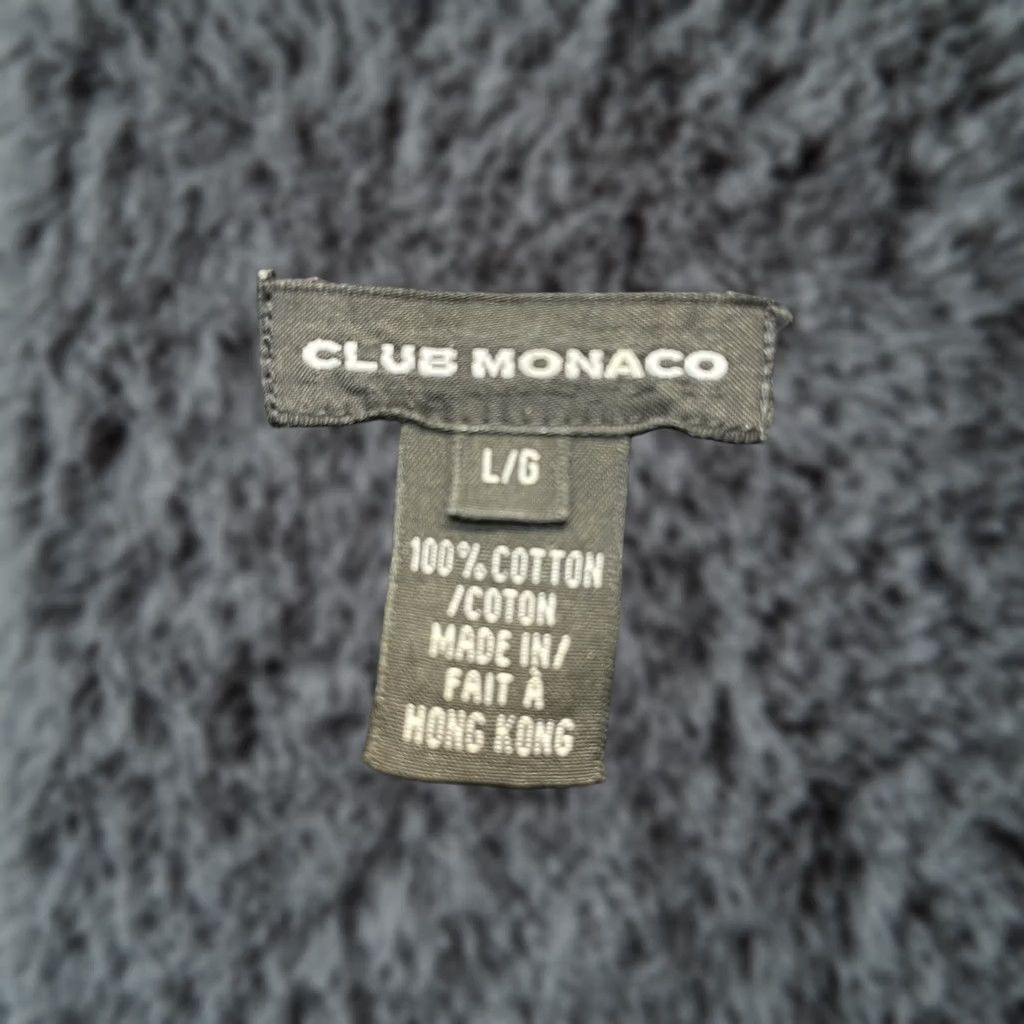 Club Monaco Shirt Mens Large Brown Black Striped Button Up Dress Shirt Slim Pockets Long Sleeve Cotton Knit Euc, Men's (Size 42r)