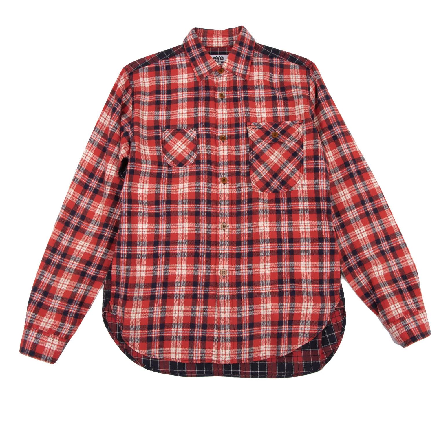 Junya Watanabe Checkered Flannel Shirt in Red and Navy, Size XS Size US XS / EU 42 / 0 - 1 Thumbnail