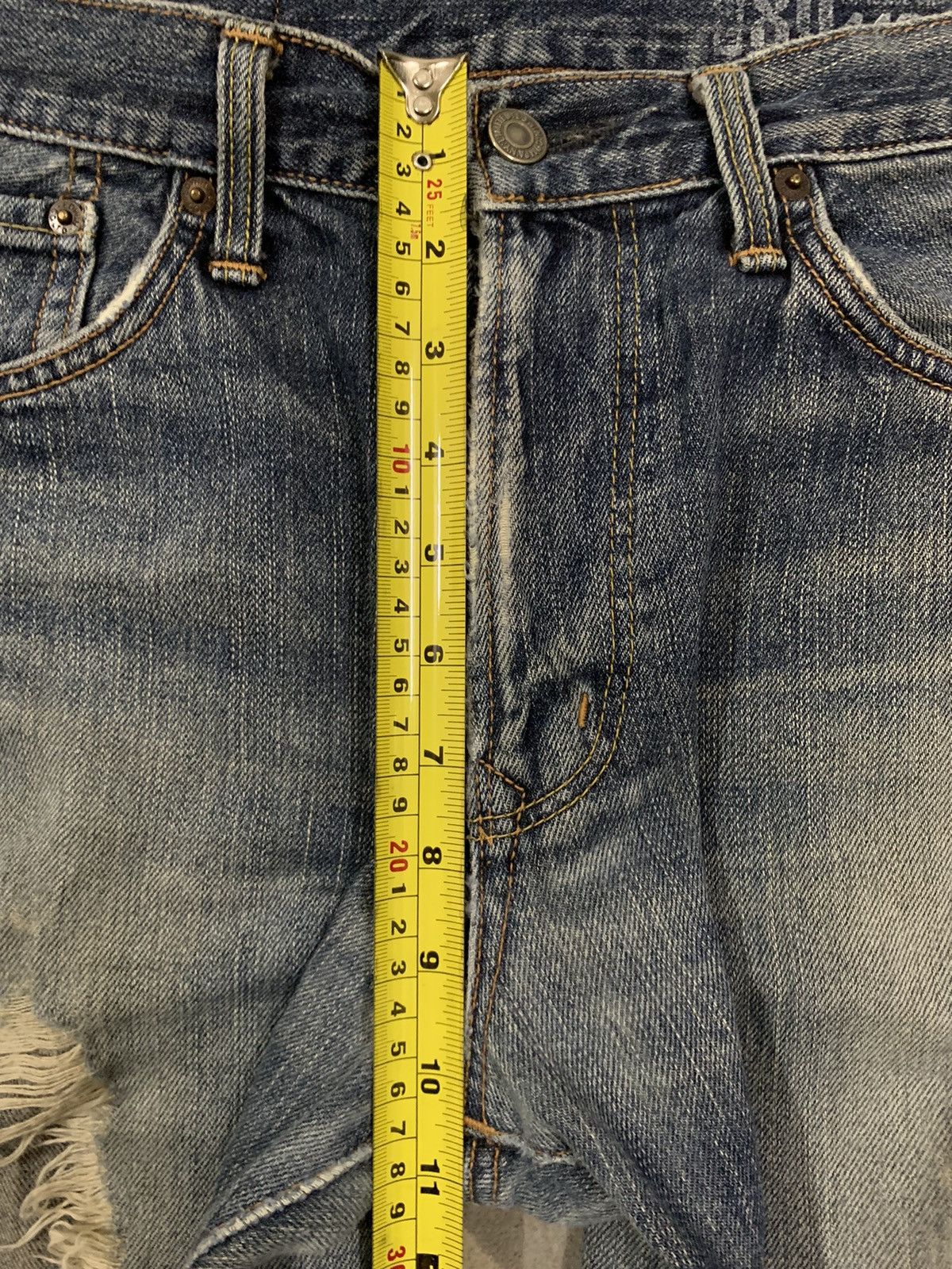 Edwin Vintage Edwin XV443 Regular Straight Distressed Grunge Jeans Size US 31 - 18 Thumbnail