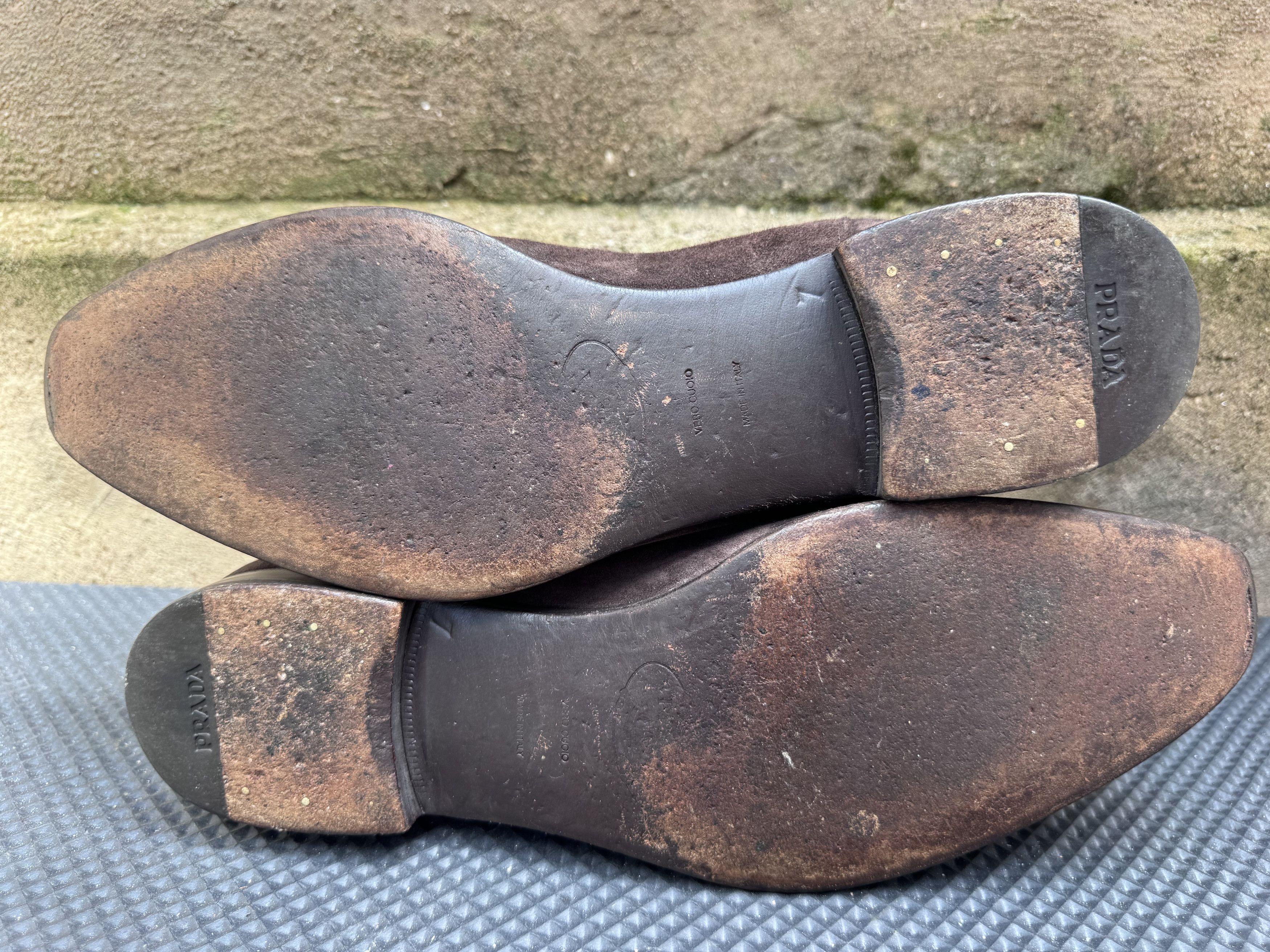 Prada VTG Prada Chelsea Boots Brown Men Suede Shoes Italy Size US 8 / EU 41 - 9 Thumbnail