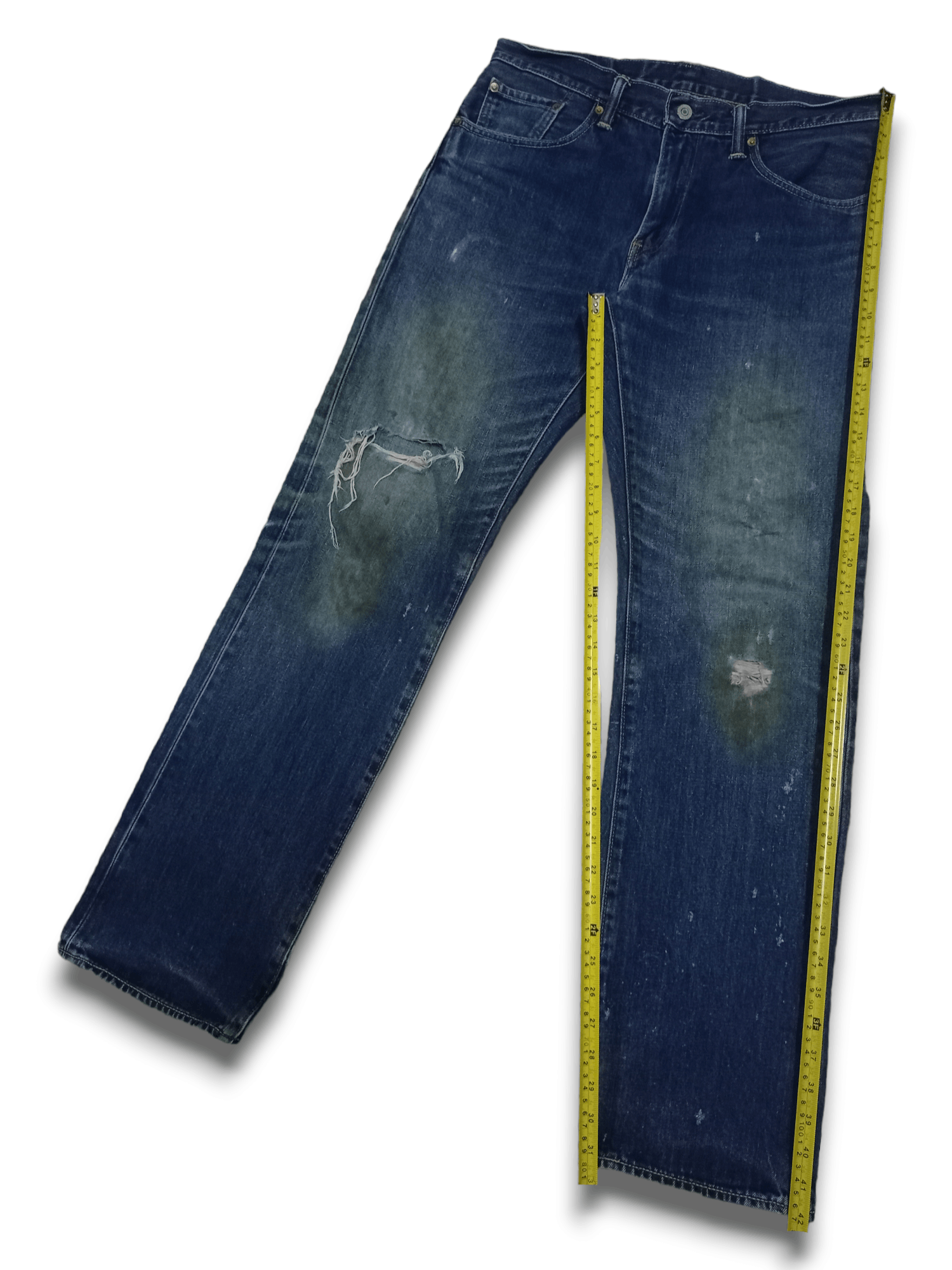 Levi's × Levi's Vintage Clothing Vintage Levis 502 Painted Mud Wash Baggy Jeans Size US 35 - 10 Thumbnail