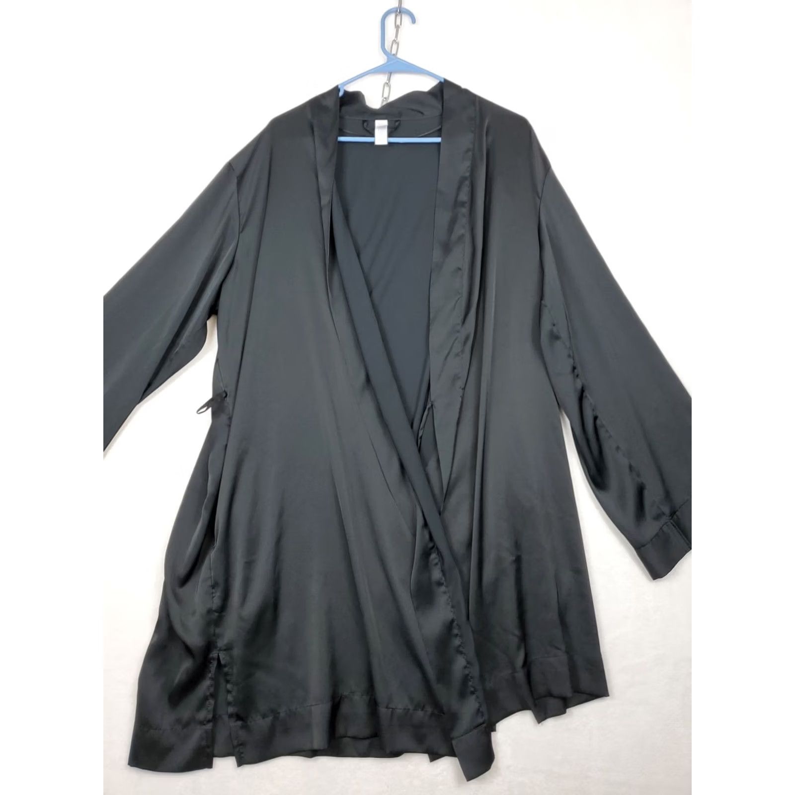 Vintage VINTAGE Stars Above Black Sheer Robe Womens XL/XXL Intimate Sleepwear Wrap Sexy Lingerie Size ONE SIZE - 2 Thumbnail