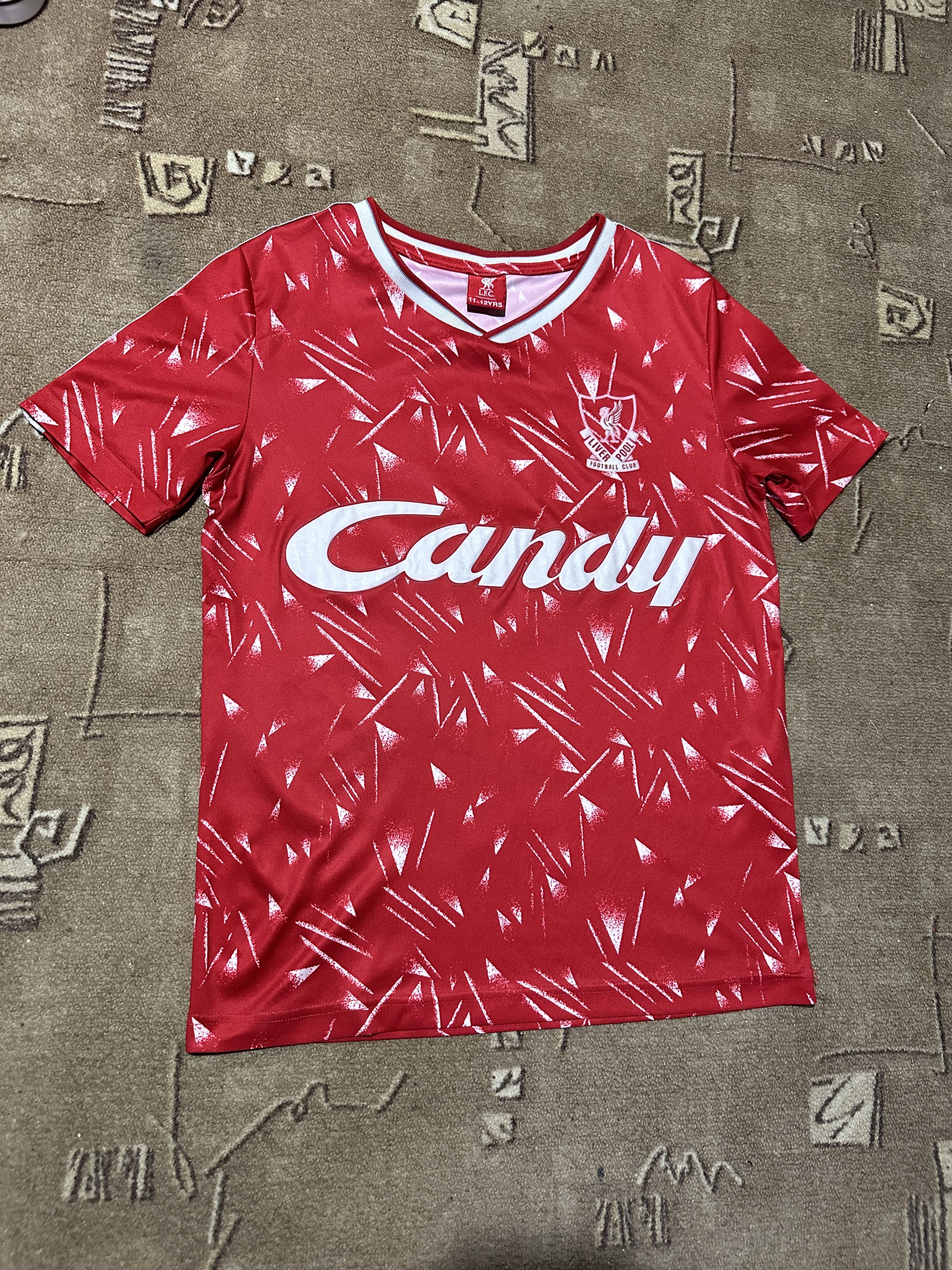Vintage Football jersey Liverpool # 7 Boys 11-12Y Candy 1989-90 Size US XXS / EU 40 - 1 Thumbnail