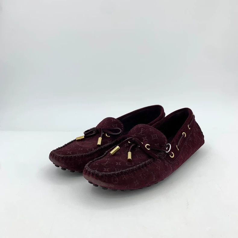 Louis Vuitton Louis Vuitton Burgundy logo presbyopic full print lace-up Size US 5.5 / IT 35.5 - 1 Thumbnail