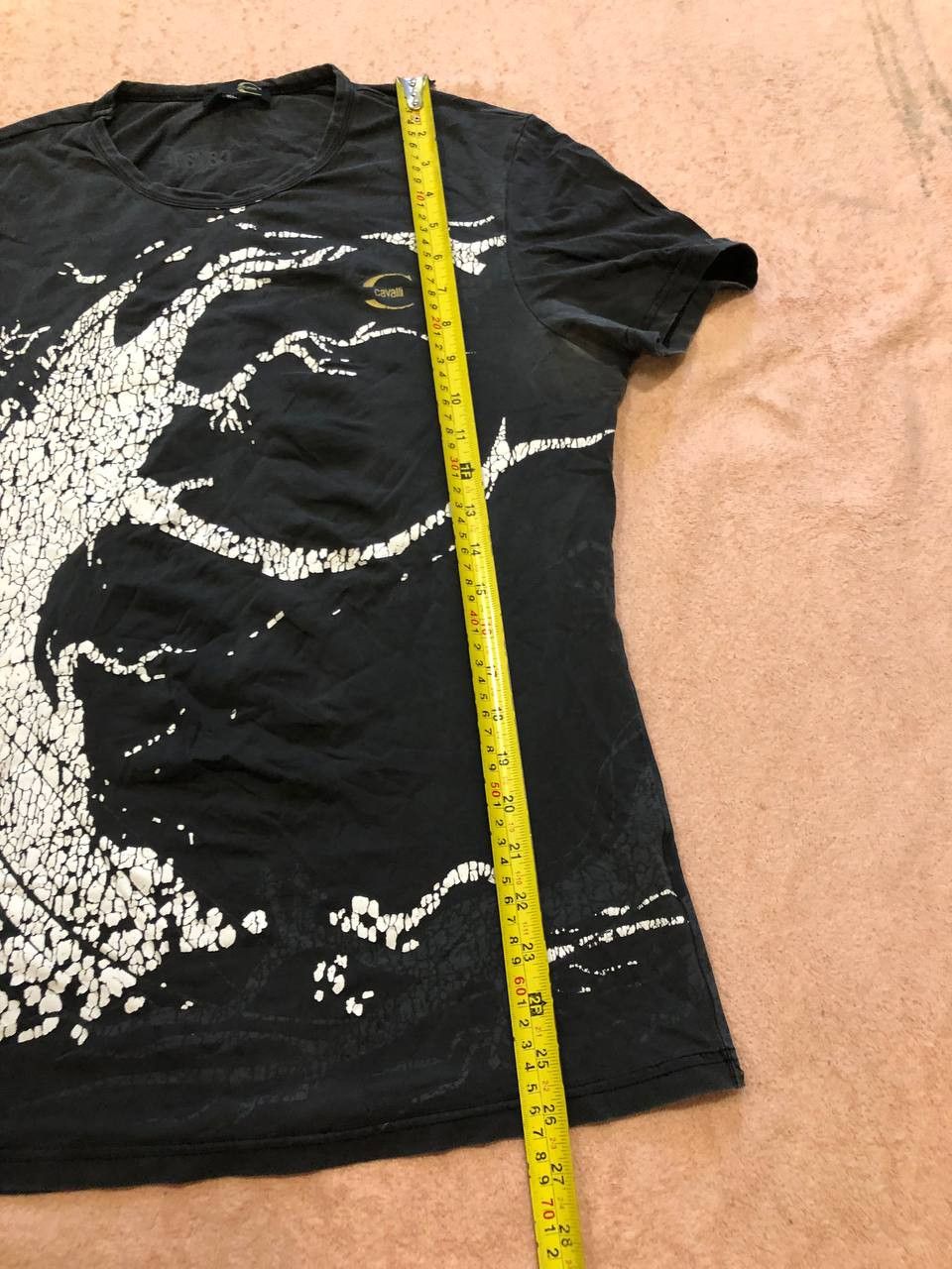 Just Cavalli T-Shirt black Vintage luxury Just Cavalli Y2K size XL print Size US XL / EU 56 / 4 - 13 Thumbnail