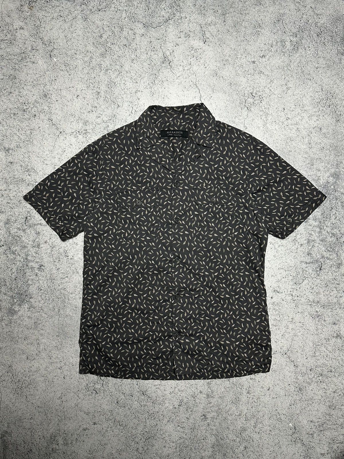 Allsaints Allsaints 'Glide' Hawaiian Print Shirt Size US L / EU 52-54 / 3 - 1 Thumbnail
