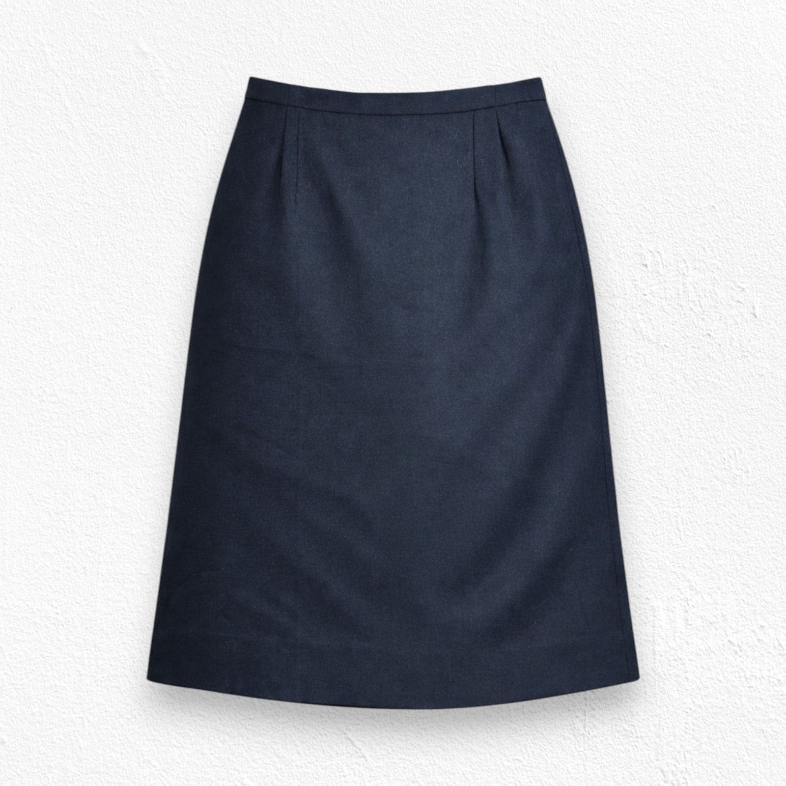 90s Vintage Pendleton Black Wool Midi Skirt Size 16
