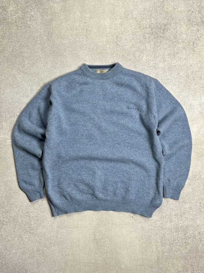 VINTAGE 90s THOMAS BURBERRY KNIT WOOL SWEATER M