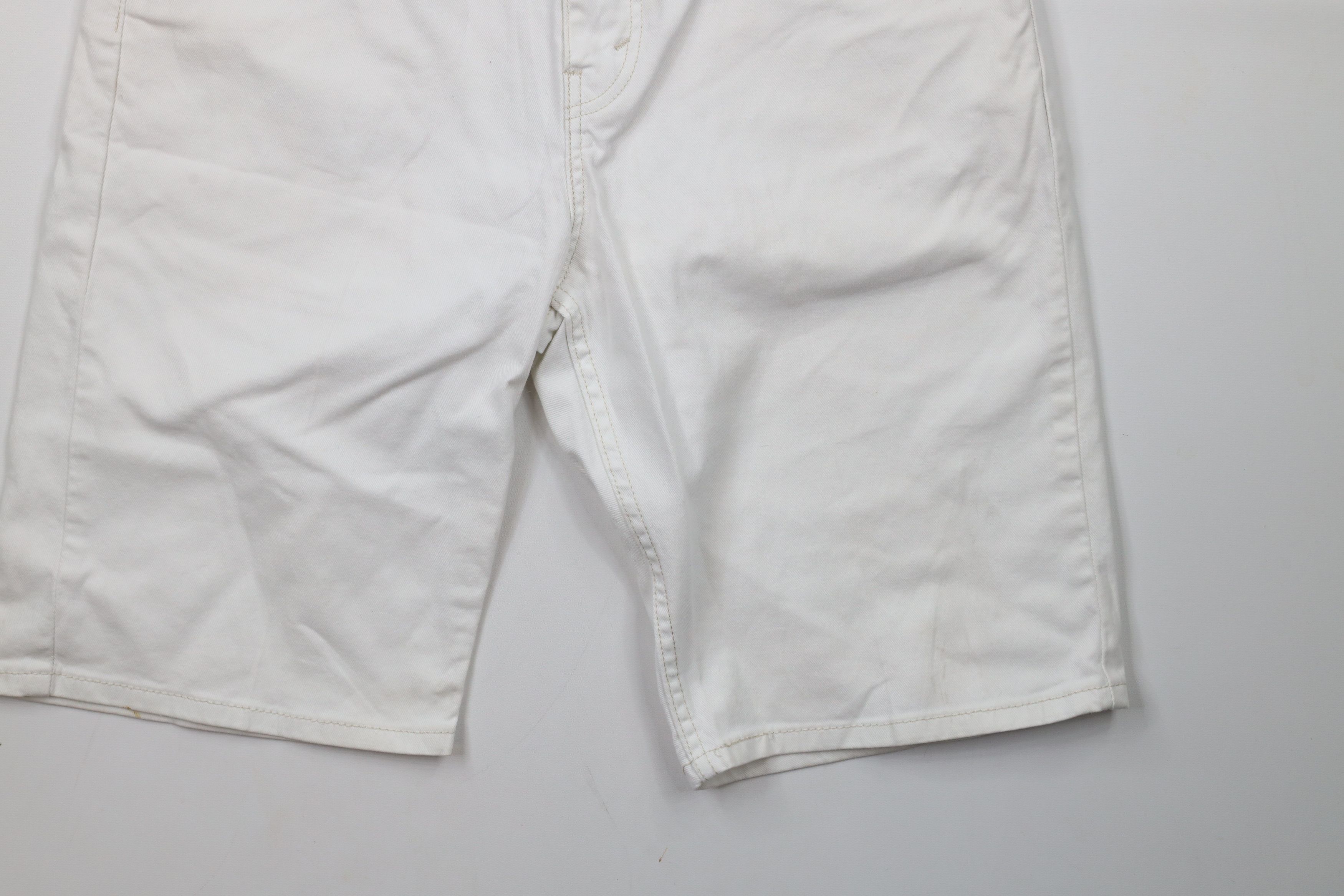 Levi's × Vintage Vintage Y2K Levis 569 Fit Denim Jean Shorts Jorts White Size US 30 / EU 46 - 4 Thumbnail