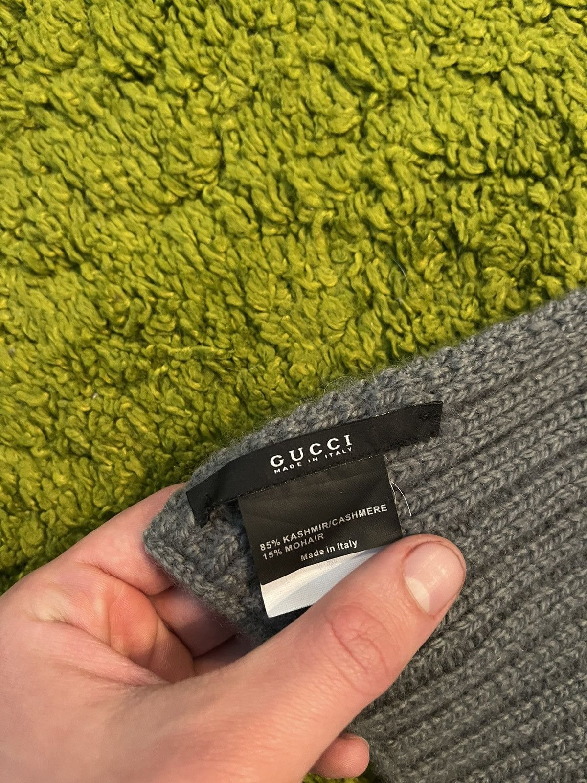 Designer × Gucci Gucci cashmere mohair blend ribbed scarf Size ONE SIZE - 4 Thumbnail