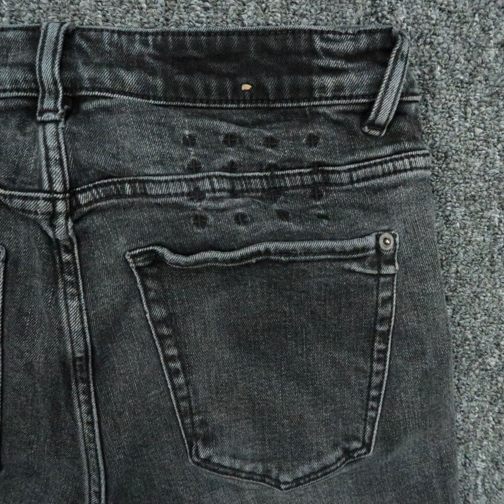 Ksubi KSUBI Jeans Mens 30x27 Black Van Winkle Distressed Slim 5-Pocket Denim Straight Ready to Wear Mens Size US 30 / EU 46 - 6 Thumbnail