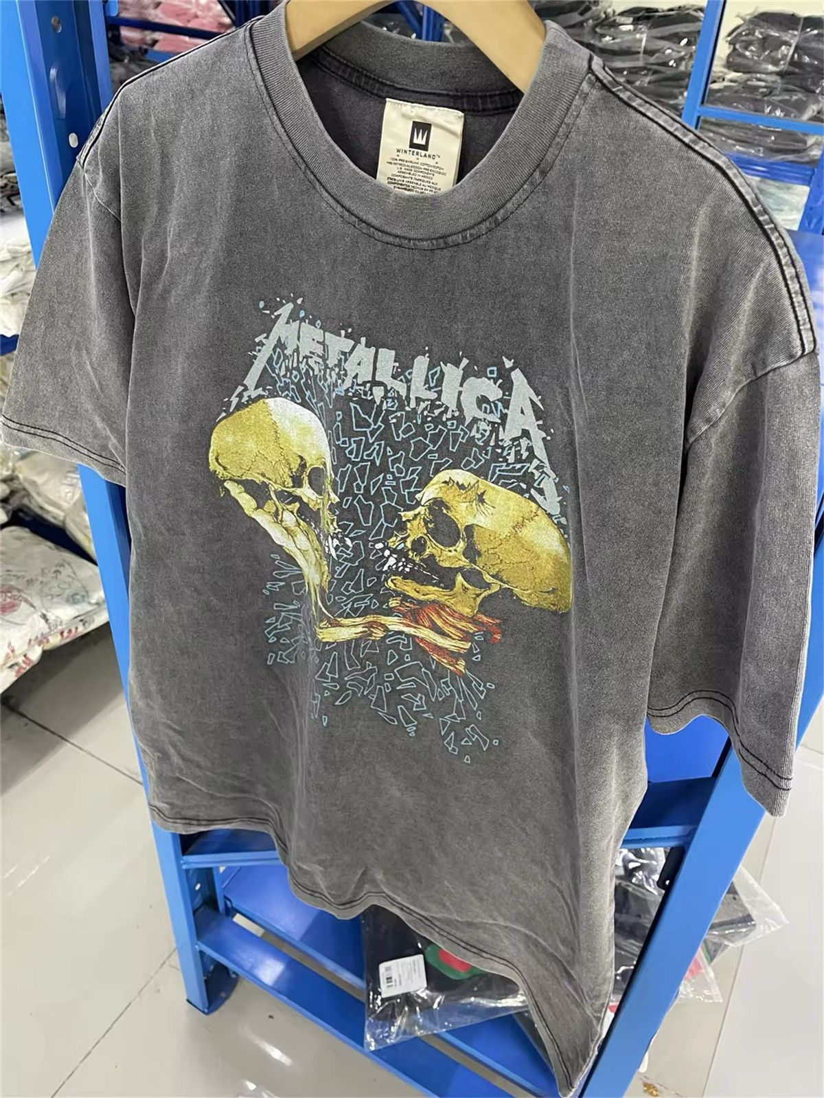 Japanese Brand × Vintage Vintg Skull Metallic Graphic Printed Cotton Tshirt Size US XL / EU 56 / 4 - 3 Thumbnail
