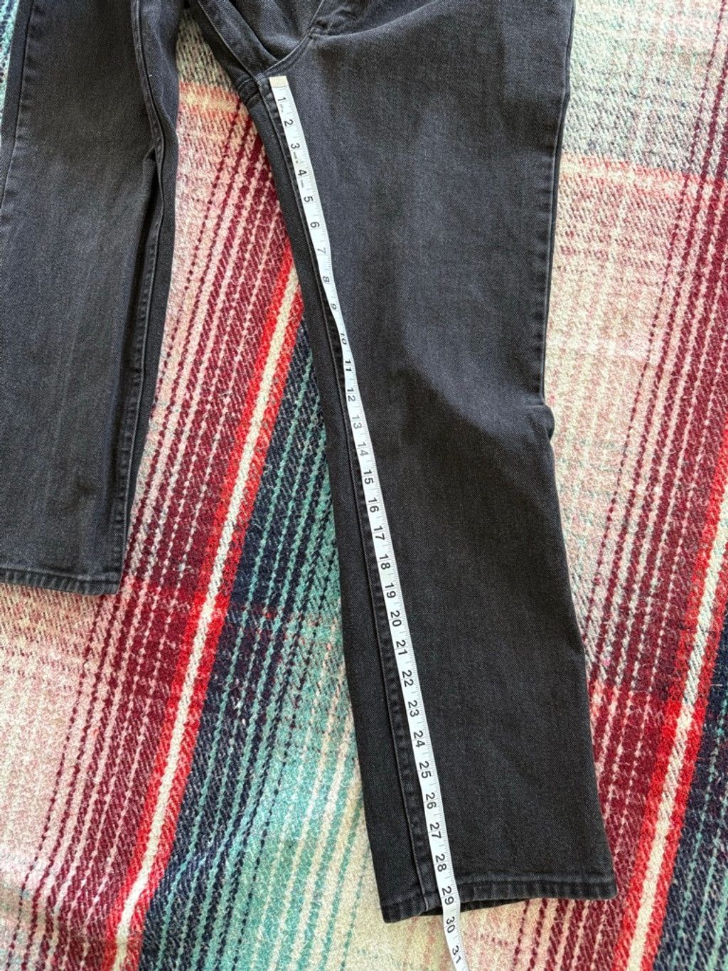 Lee × Vintage Vintage Lee Black Straight Leg Jeans 31x29 Size 31" - 8 Thumbnail