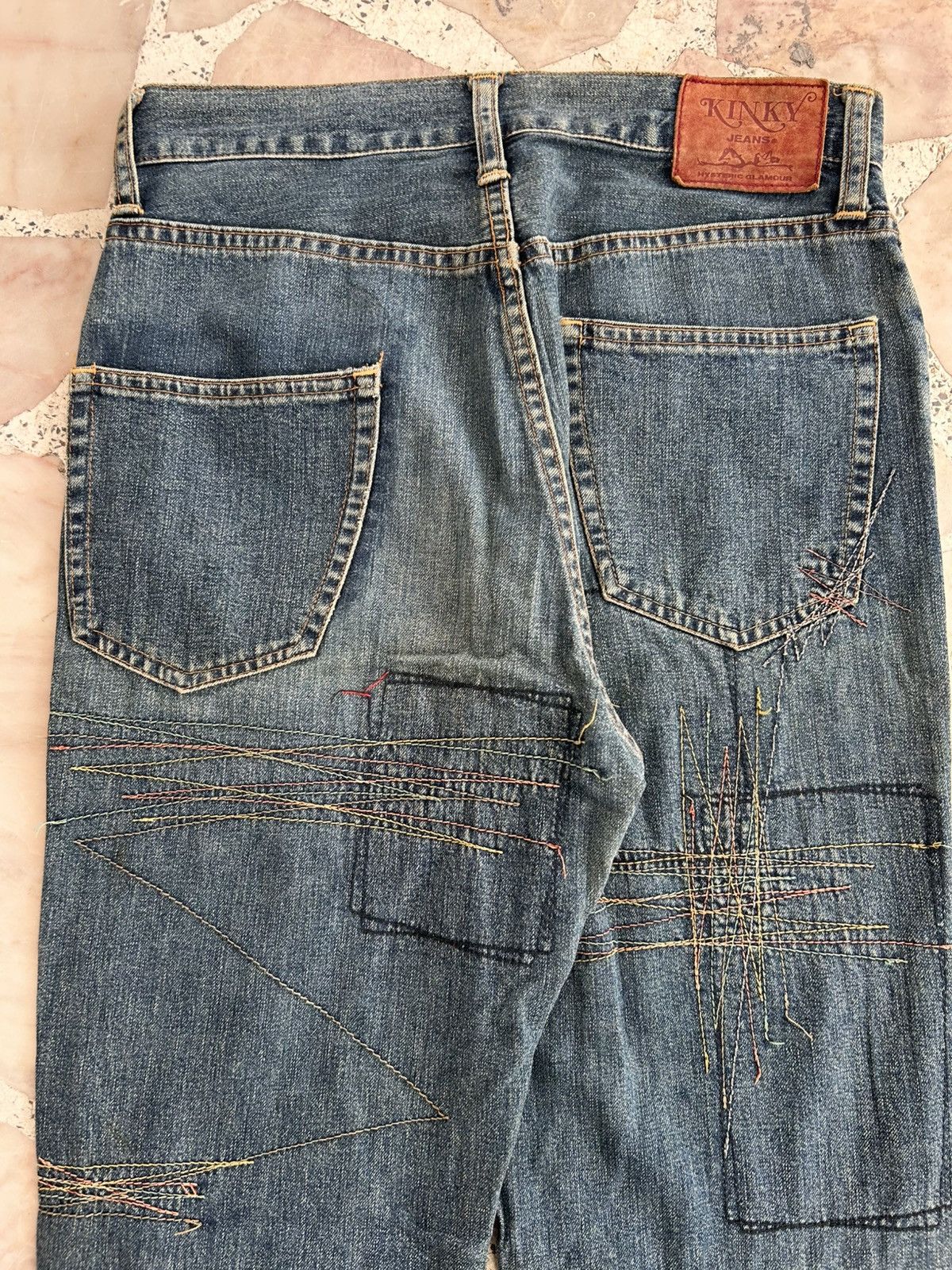 Hysteric Glamour Kinky Hysterics Sashiko Japan Vintage Denim Size US 28 / EU 44 - 7 Thumbnail