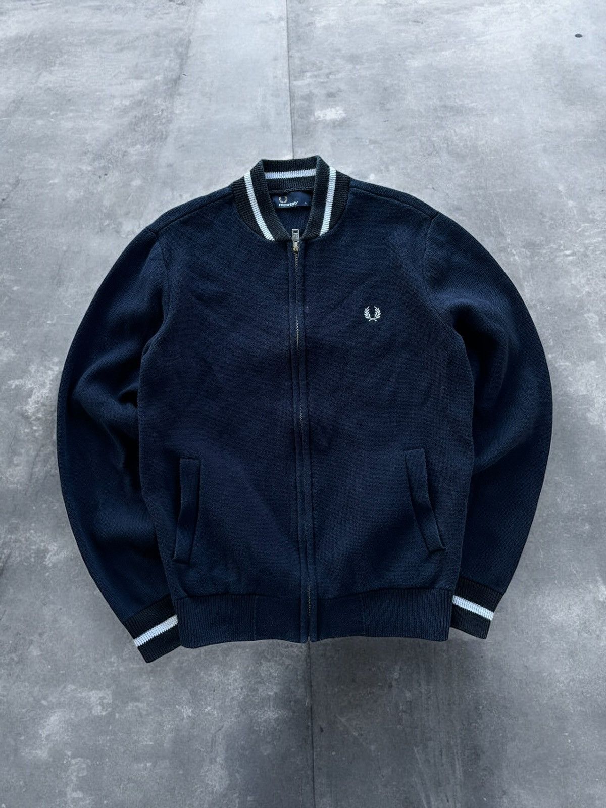 Fred Perry Fred Perry sweatshirt full zip navy blue hoodie sport Size US S / EU 44-46 / 1 - 1 Thumbnail