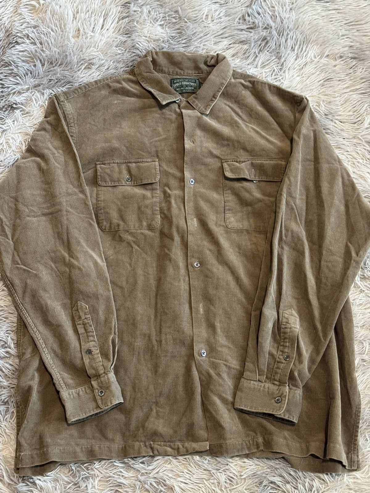 Ralph Lauren Vintage Ralph Lauren Cord Shirt – XL Size US XL / EU 56 / 4 - 3 Thumbnail