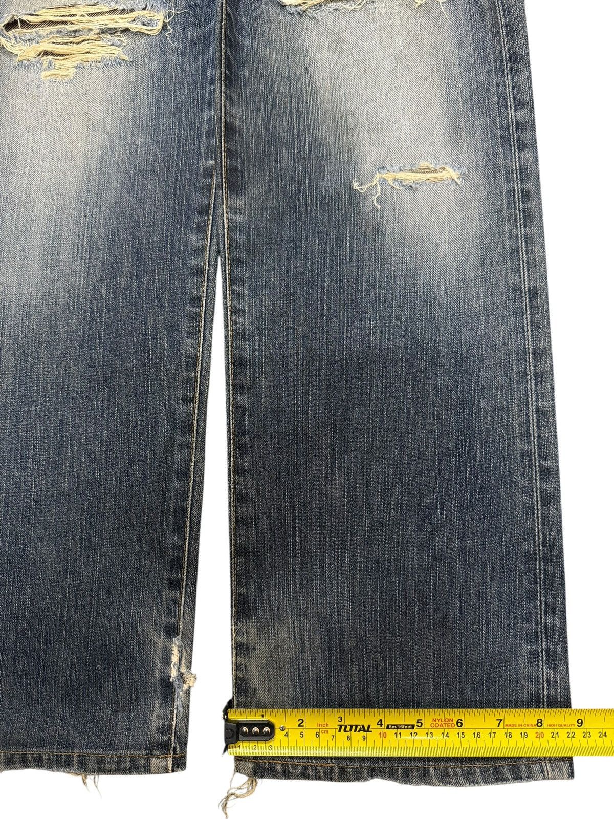Edwin Vintage 90s Edwin 503 Faded Wash Distressed Wide Leg Baggy Size US 28 / EU 44 - 14 Thumbnail