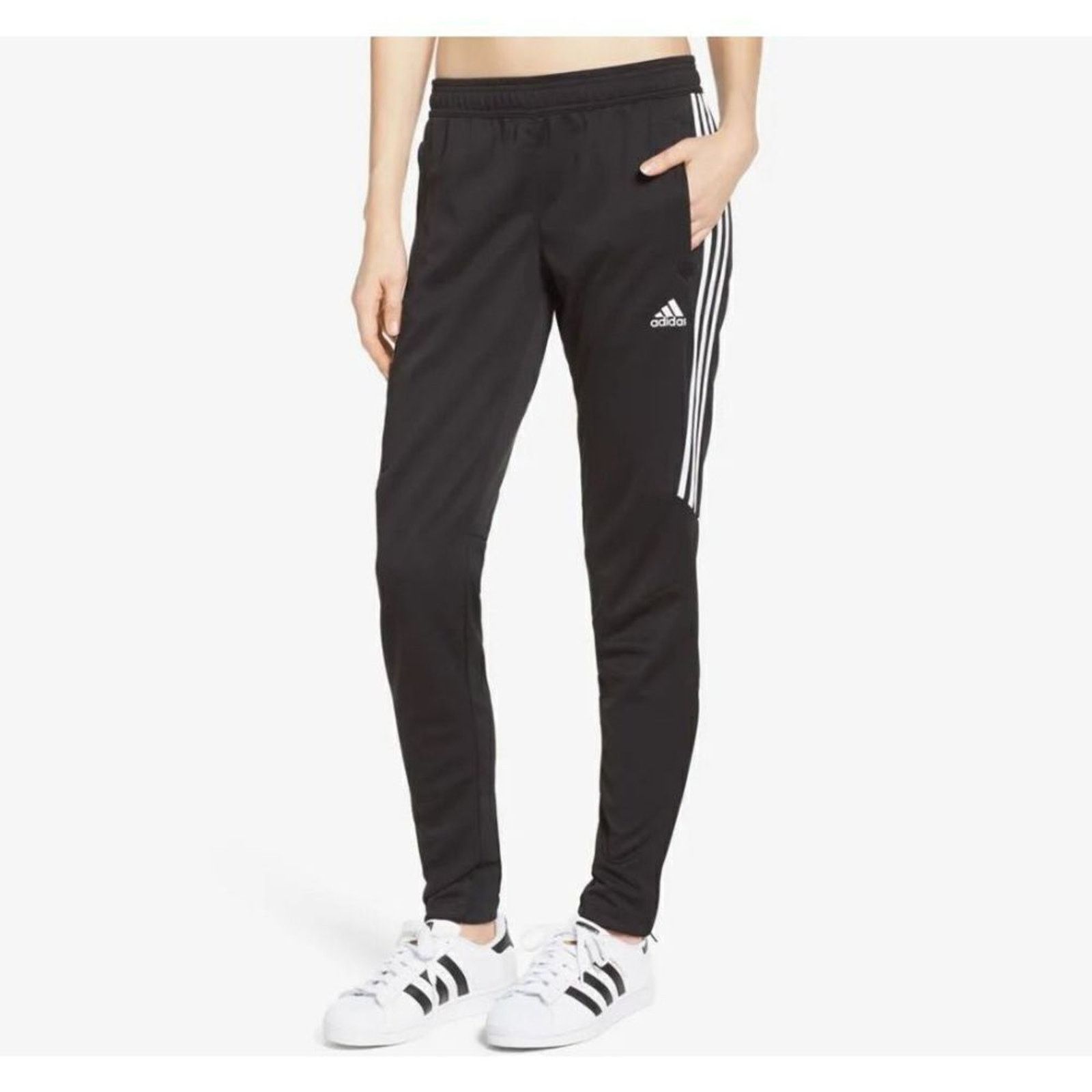 Adidas Adidas Women's White Stripe Track Pants - Size Small Size 26" / US 2 / IT 38 - 1 Thumbnail