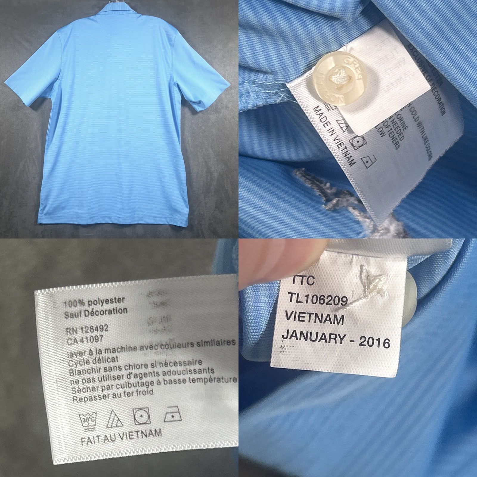 Vintage Greg Norman Golf Polo Shirt Play Dry 2016 Ryder Cup Hazeltine M Performance Blue Shirt Polo Men M Blue Golf Size US M / EU 48-50 / 2 - 8 Thumbnail