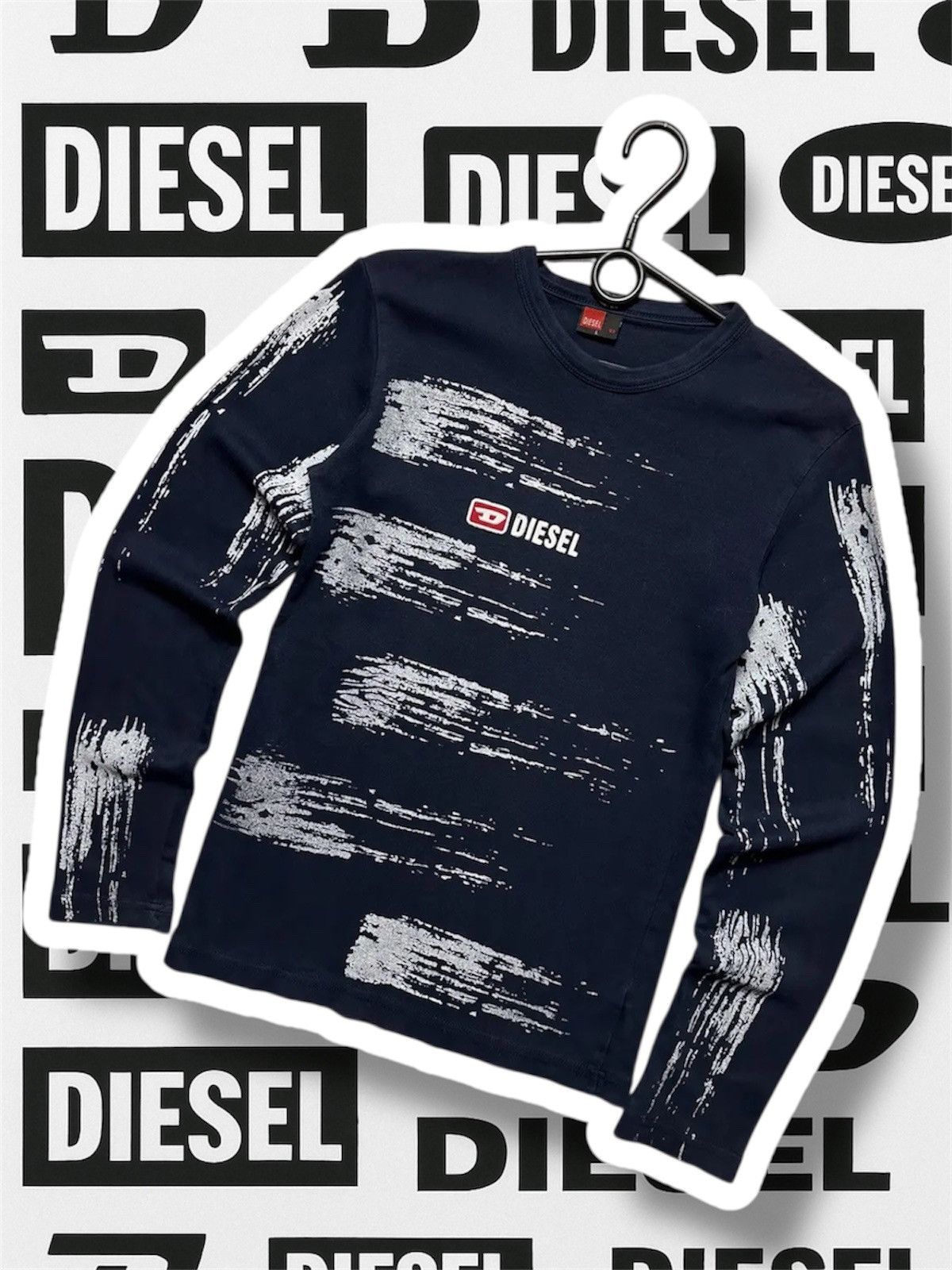 Diesel Vintage diesel long sleeve central logo Avant Garde S logo Size US S / EU 44-46 / 1 - 1 Thumbnail