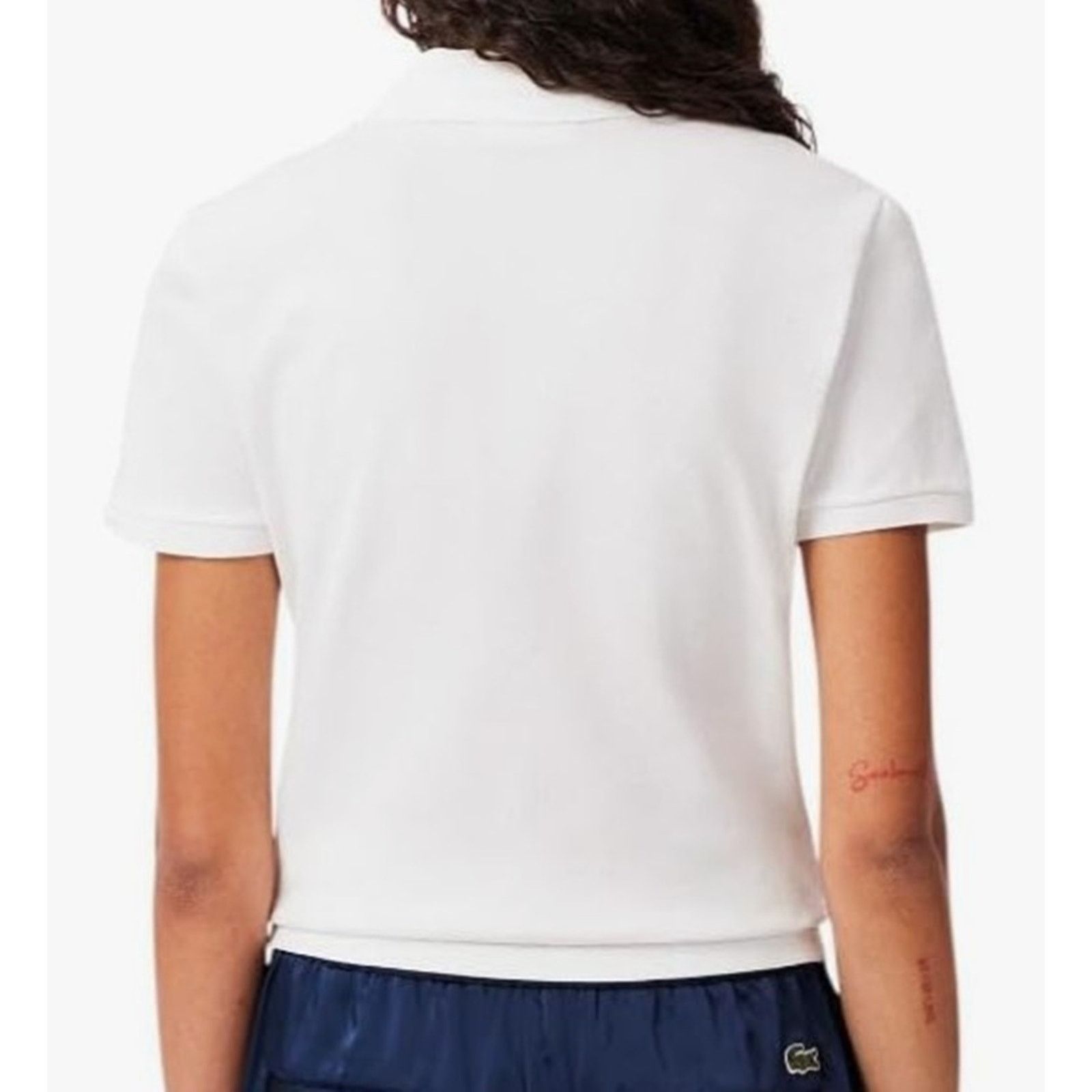 Lacoste Lacoste WomensL.12.D Slim Fit Stretch Mini Polo White 2 Size XS / US 0-2 / IT 36-38 - 4 Thumbnail