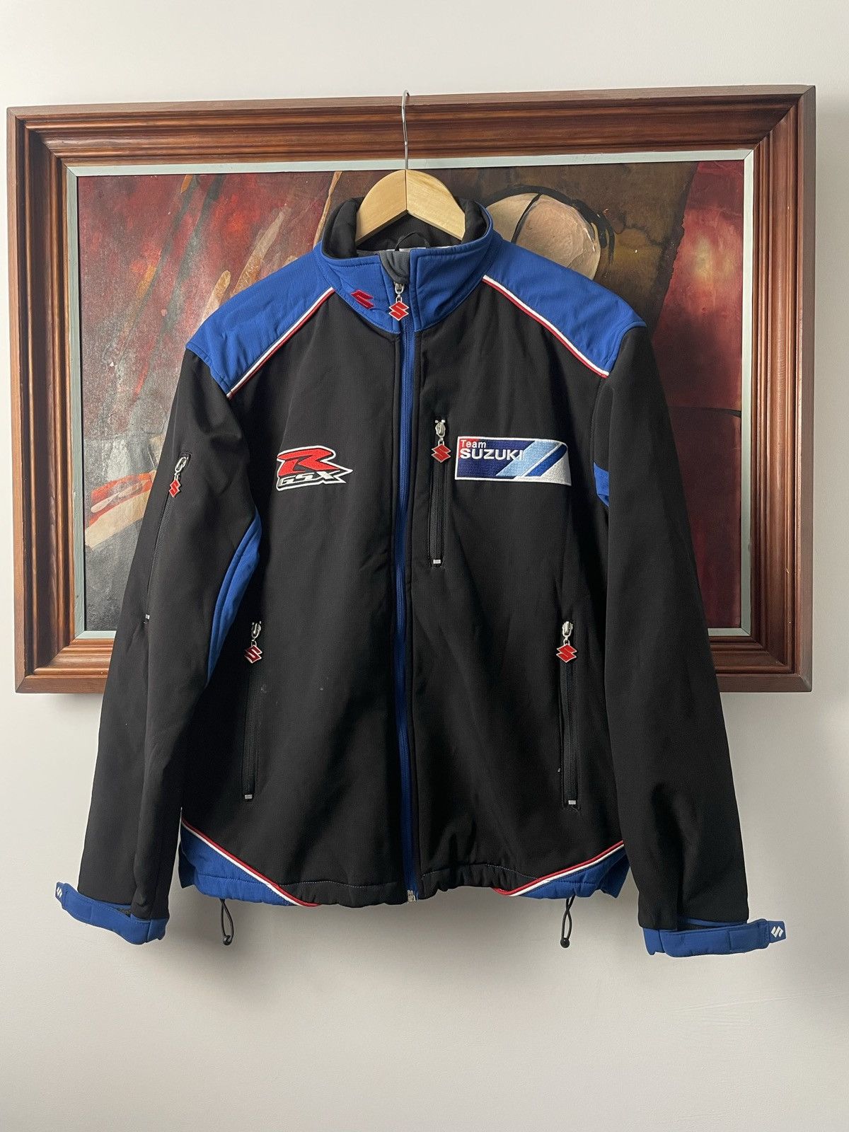 image of Vintage Suzuki Racing Jacket Hype Streetwear Nascar in Black, Men's (Size Small)