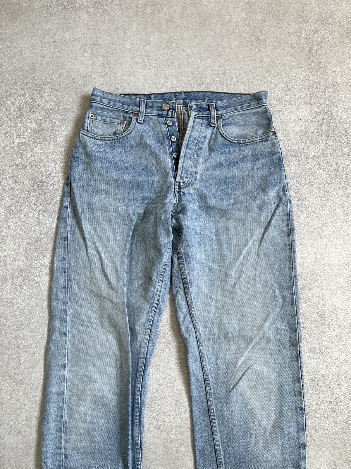 Levi's Vintage Levis 507 Classic Straight Light Blue Washed Jeans Size US 30 / EU 46 - 3 Thumbnail