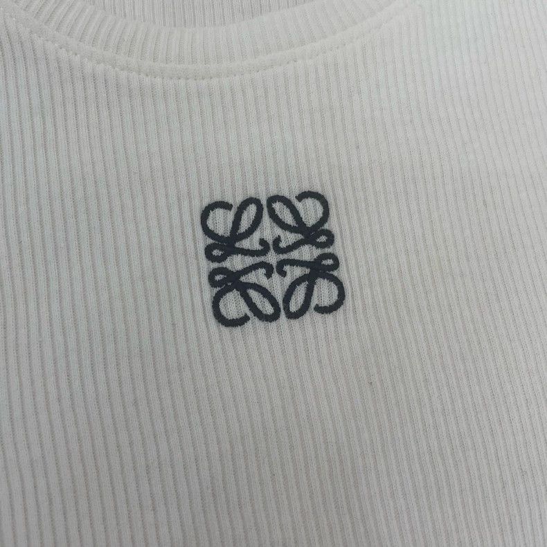 Loewe LOEWE White cotton short sports vest Size XS / US 0-2 / IT 36-38 - 4 Thumbnail